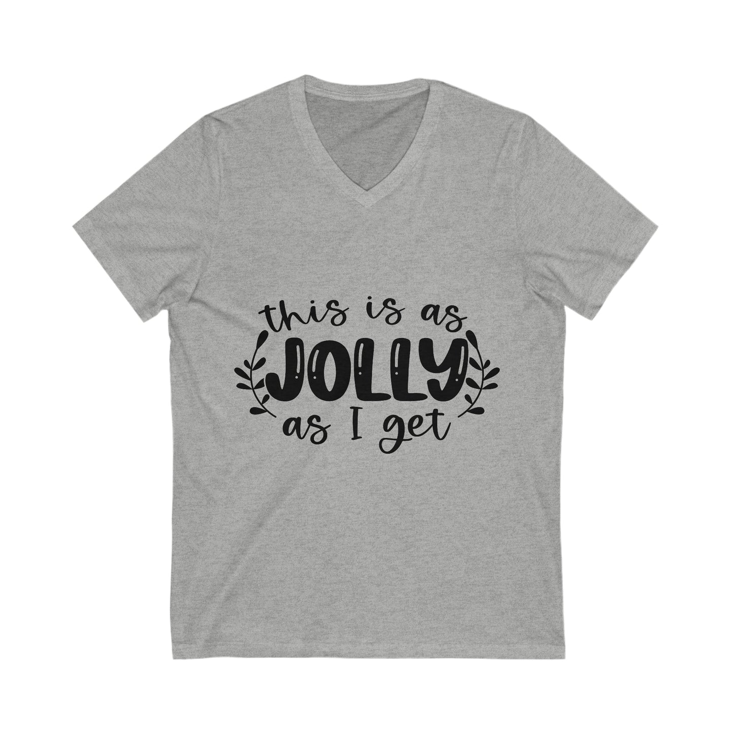 Jolly Unisex Jersey Short Sleeve V-Neck Tee