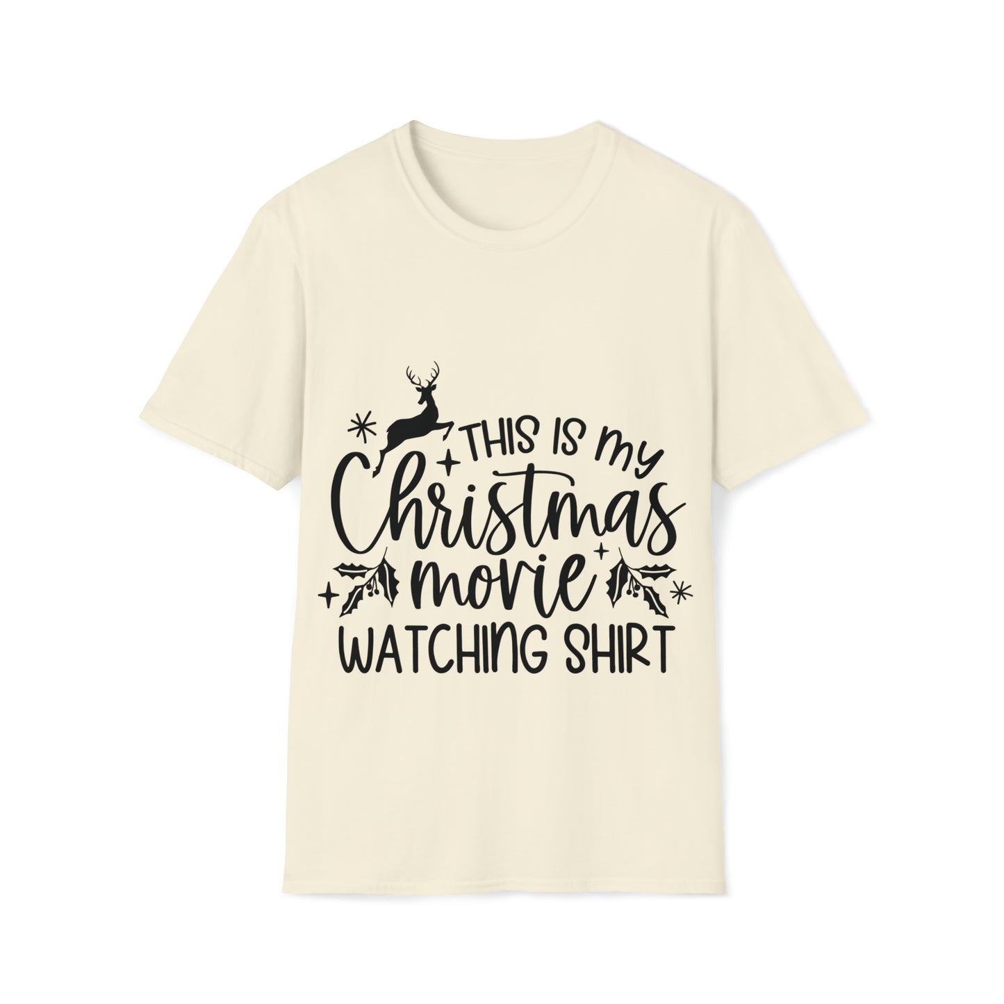 Christmas Movie Watching Unisex Softstyle T-Shirt image