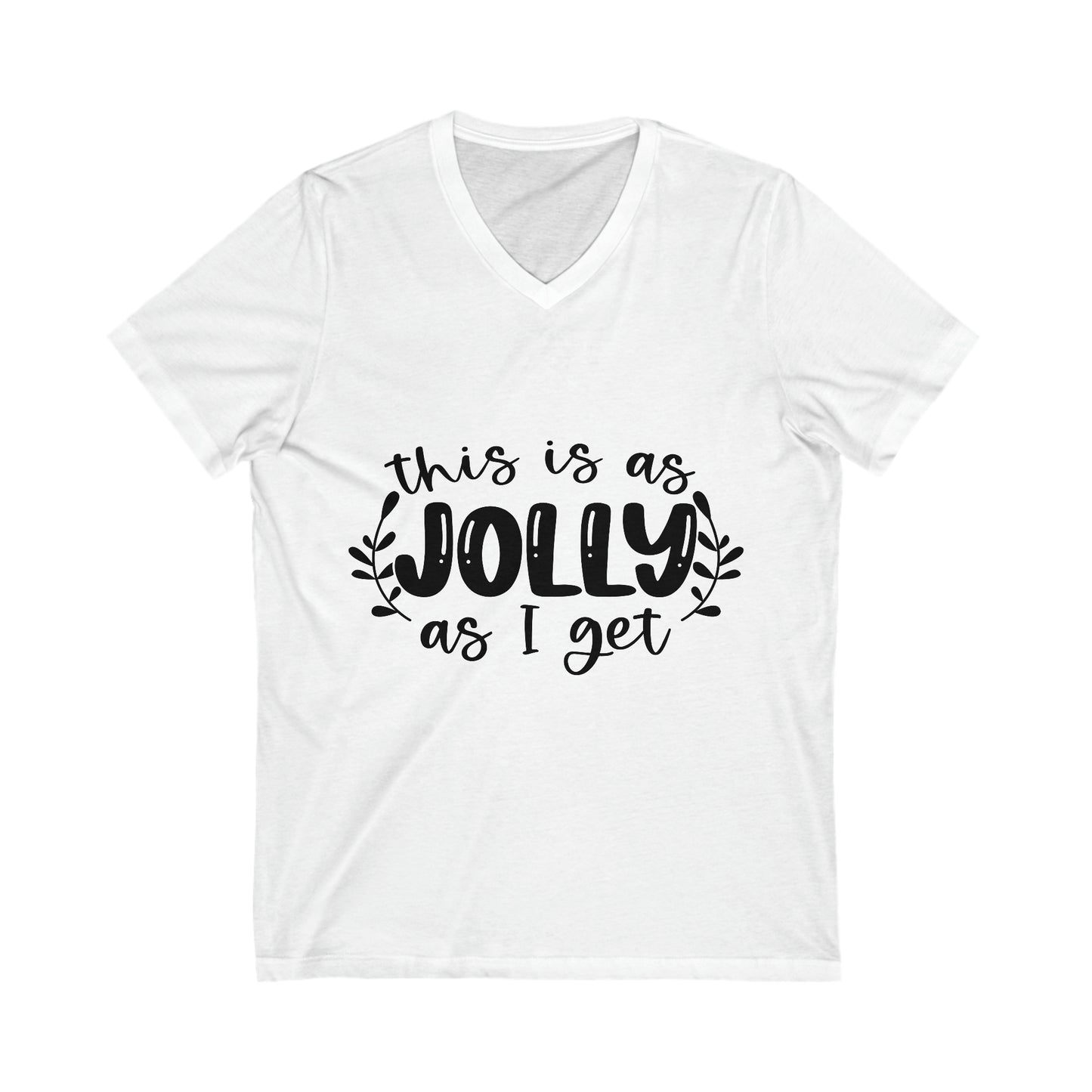 Jolly Unisex Jersey Short Sleeve V-Neck Tee