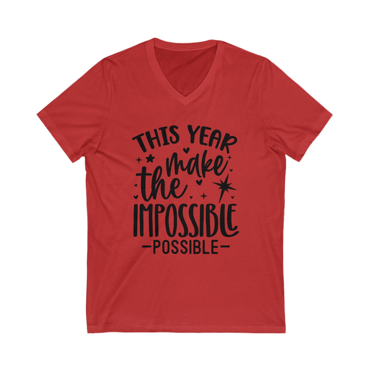 Impossible Possible Unisex Jersey Short Sleeve V-Neck Tee