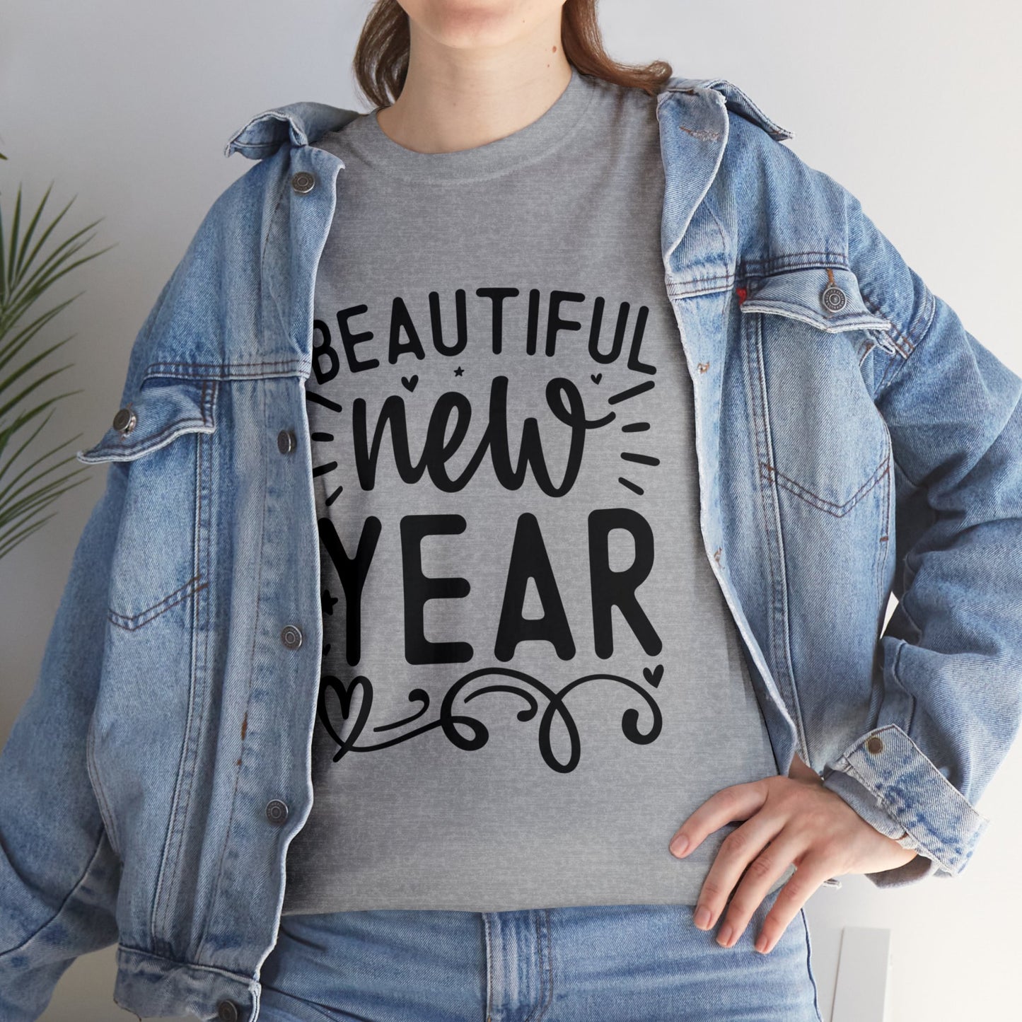 Beautiful New Year Unisex Heavy Cotton Tee