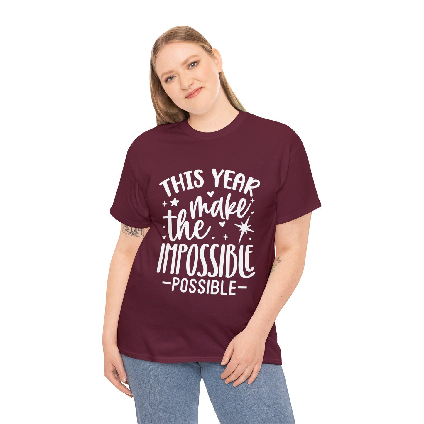 Impossible Possible Unisex Heavy Cotton Tee