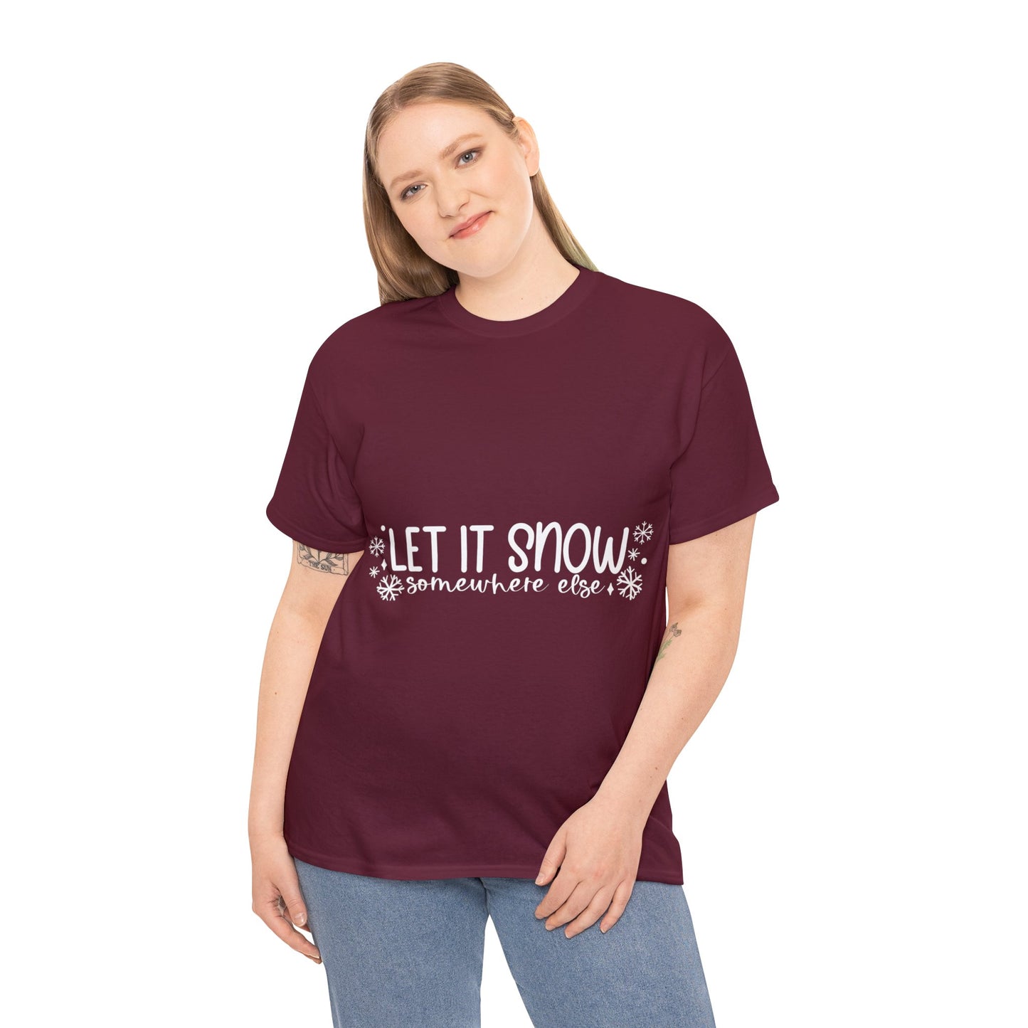 Let it Snow Unisex Heavy Cotton Tee image