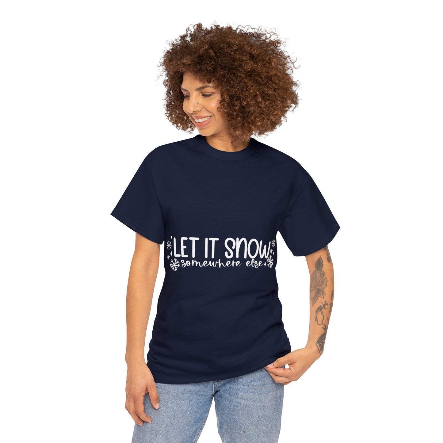 Let it Snow Unisex Heavy Cotton Tee image