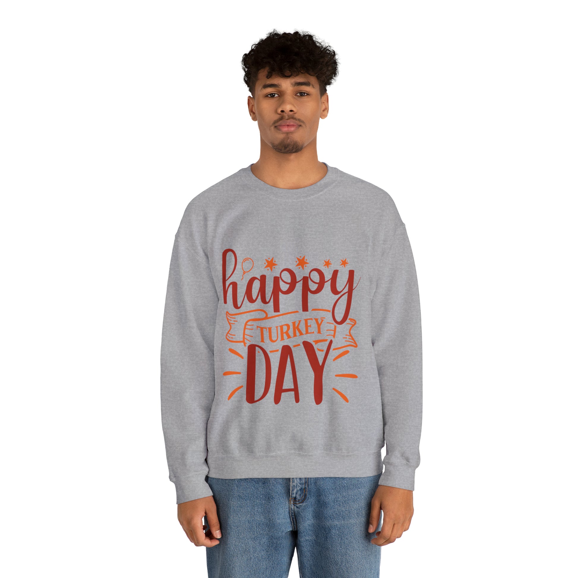 Happy Turkey Day Unisex Heavy Blend™ Crewneck Sweatshirt image