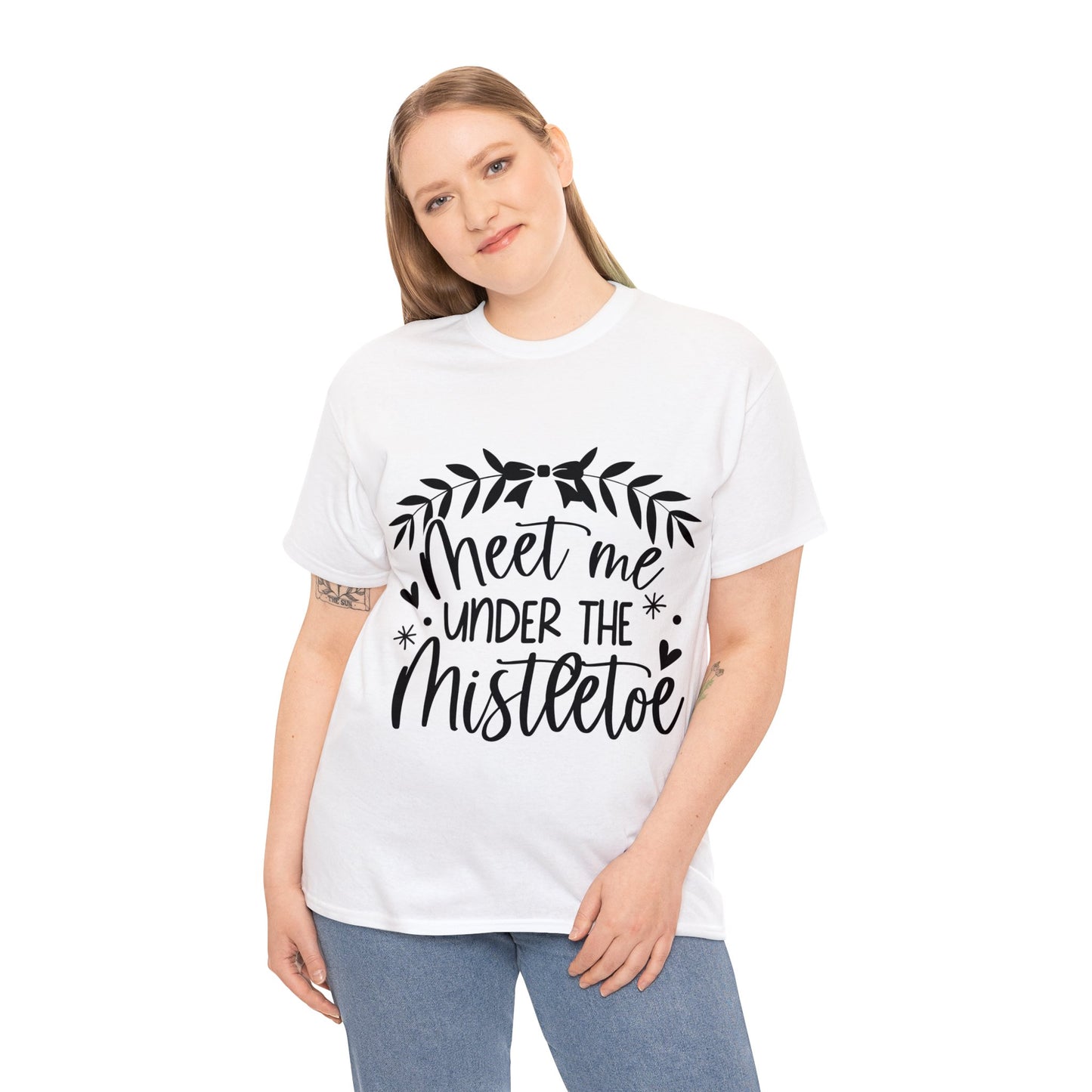 Meet me under Misteetoe Unisex Heavy Cotton Tee