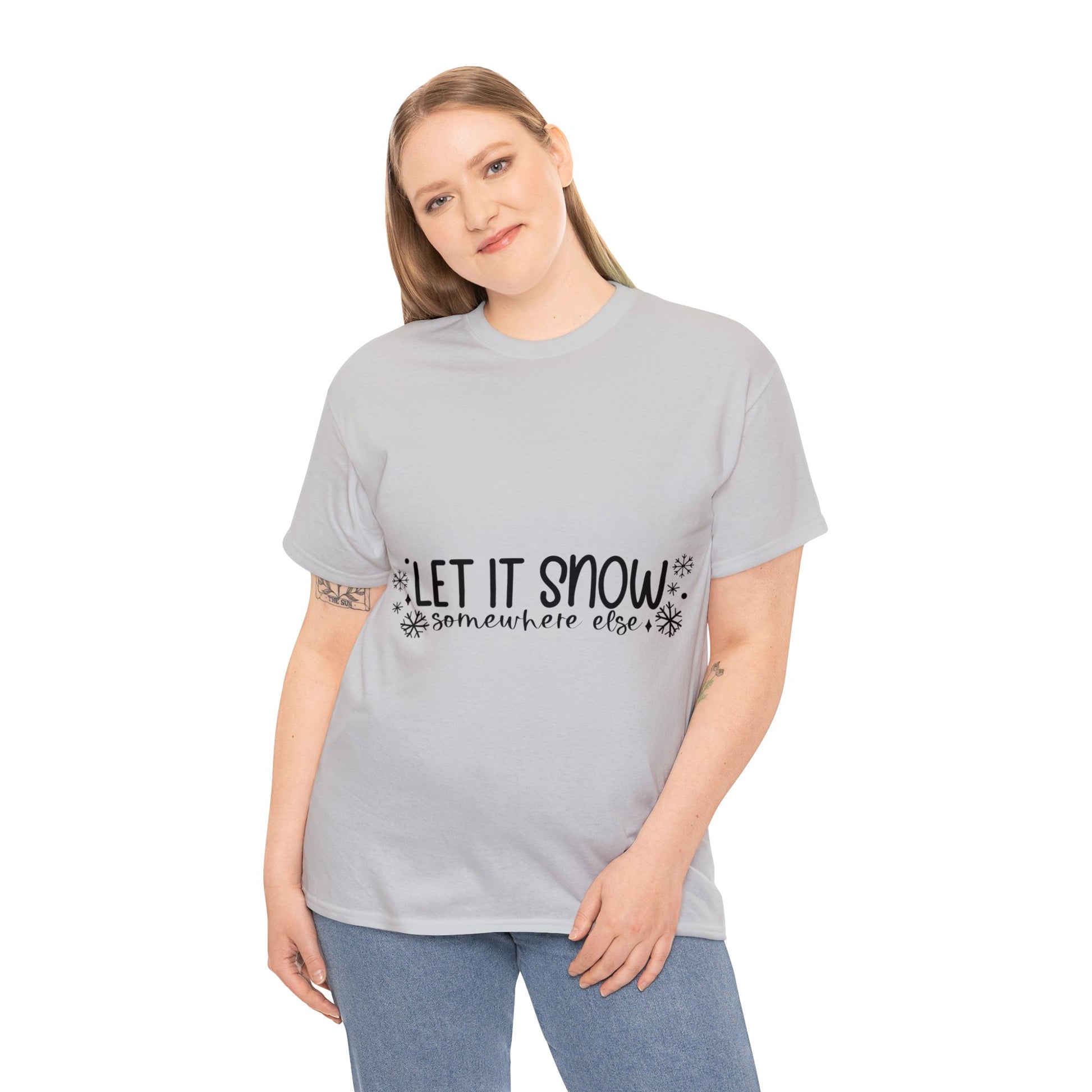 Let it Snow Unisex Heavy Cotton Tee image