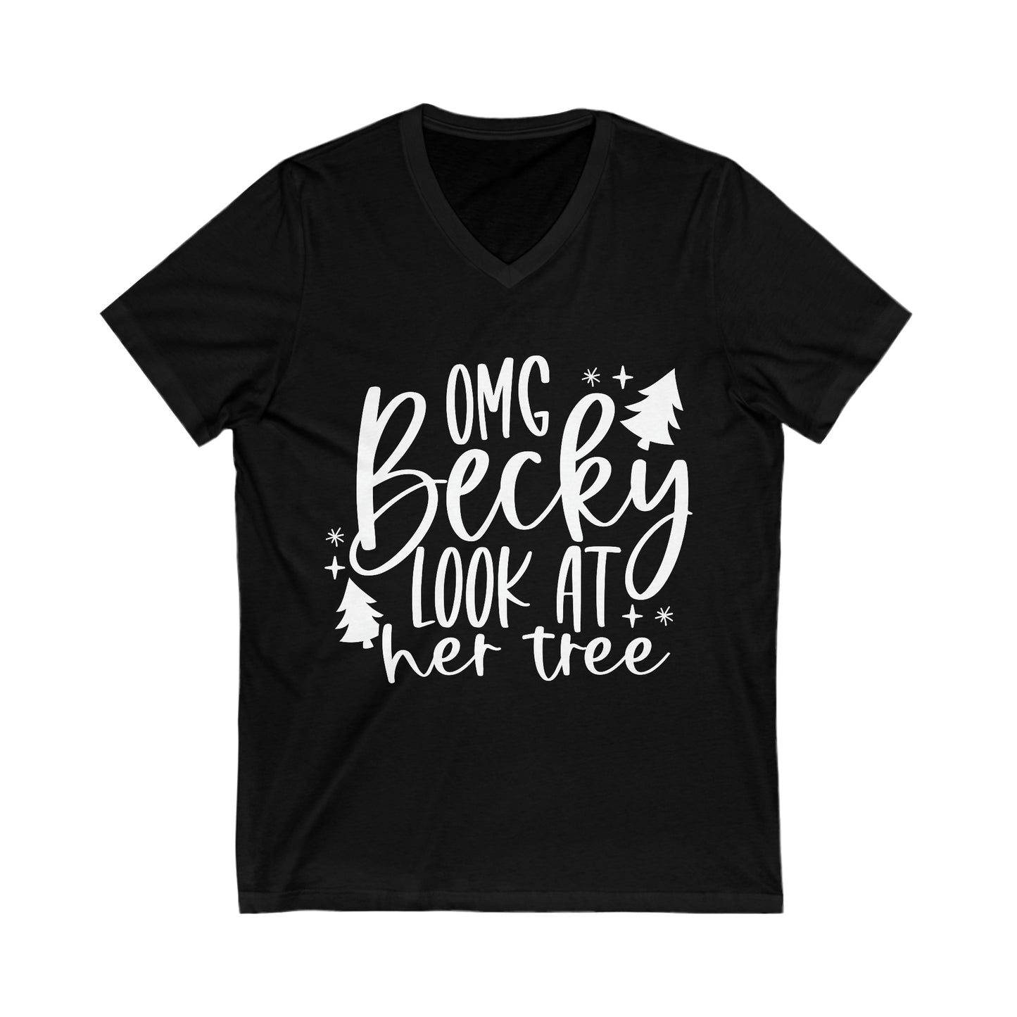 Becky Unisex Jersey Short Sleeve V-Neck Tee