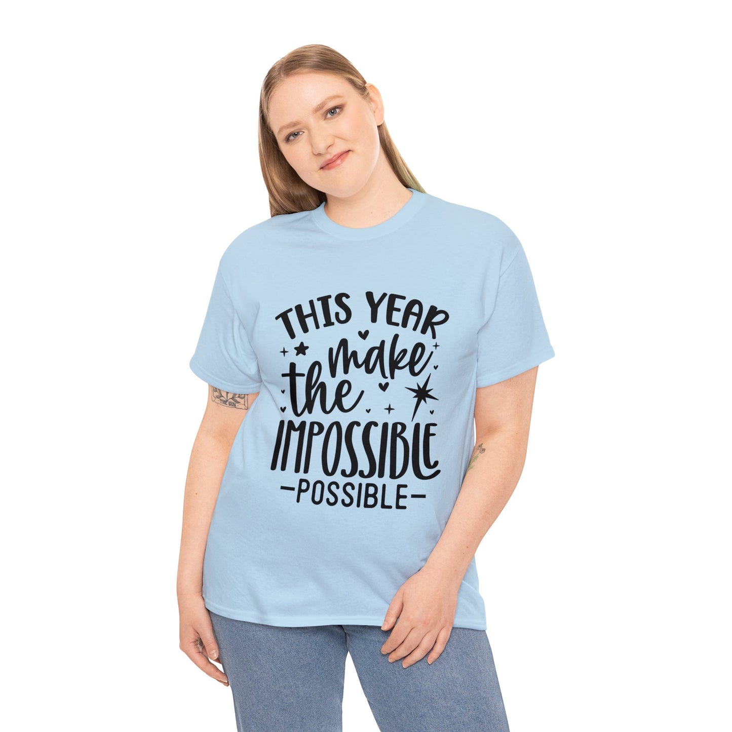 Impossible Possible Unisex Heavy Cotton Tee