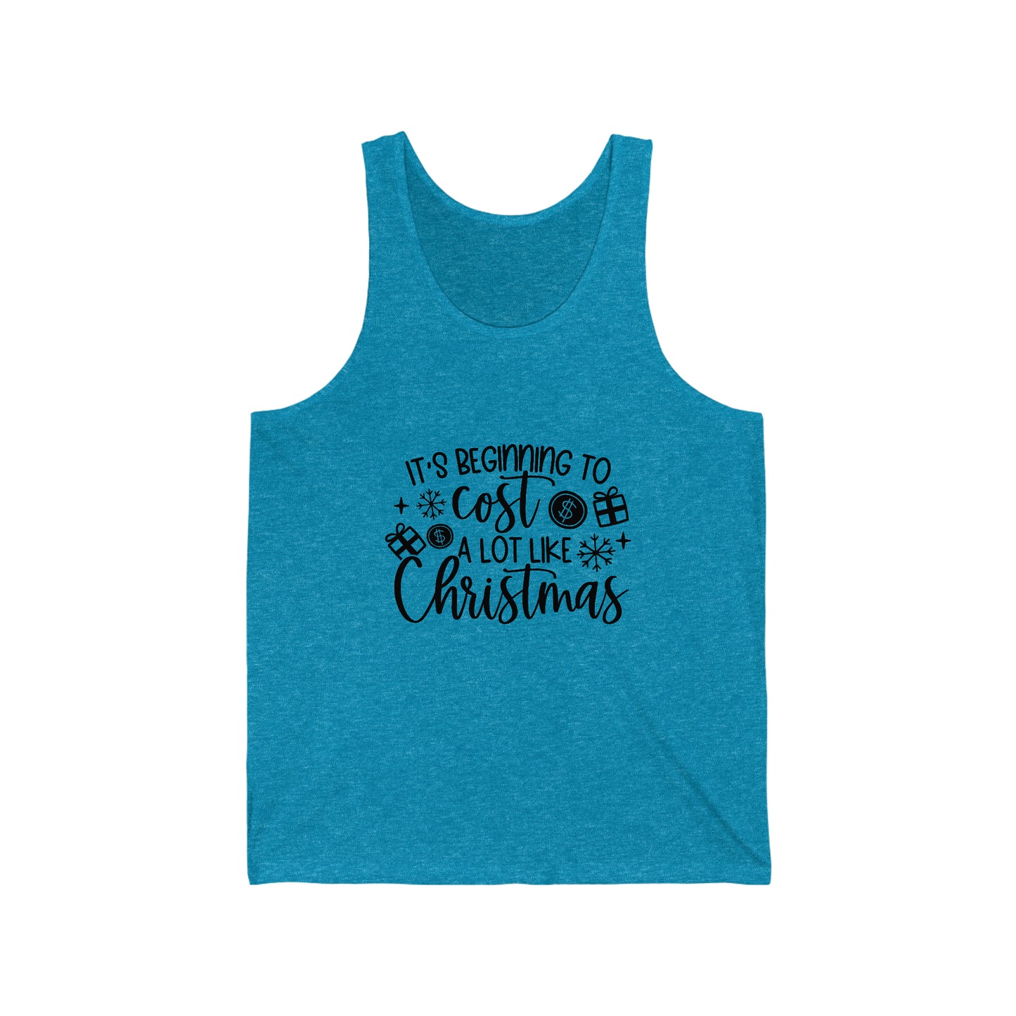 Beginning to cost a lot like Christmas Unisex Jersey Tank image