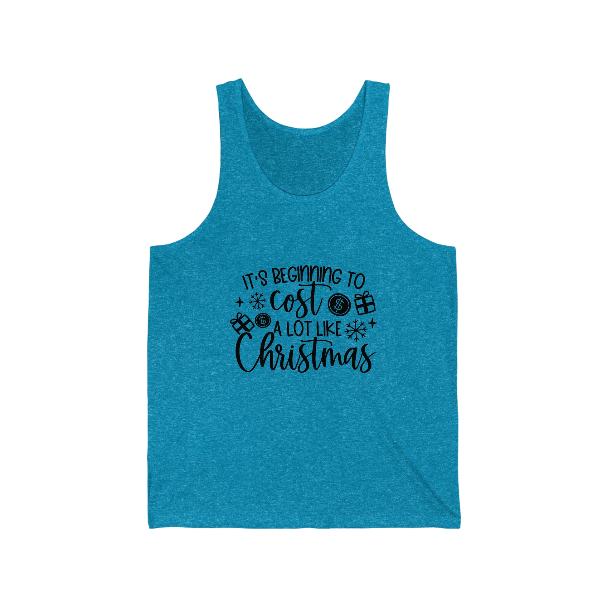 Beginning to cost a lot like Christmas Unisex Jersey Tank image