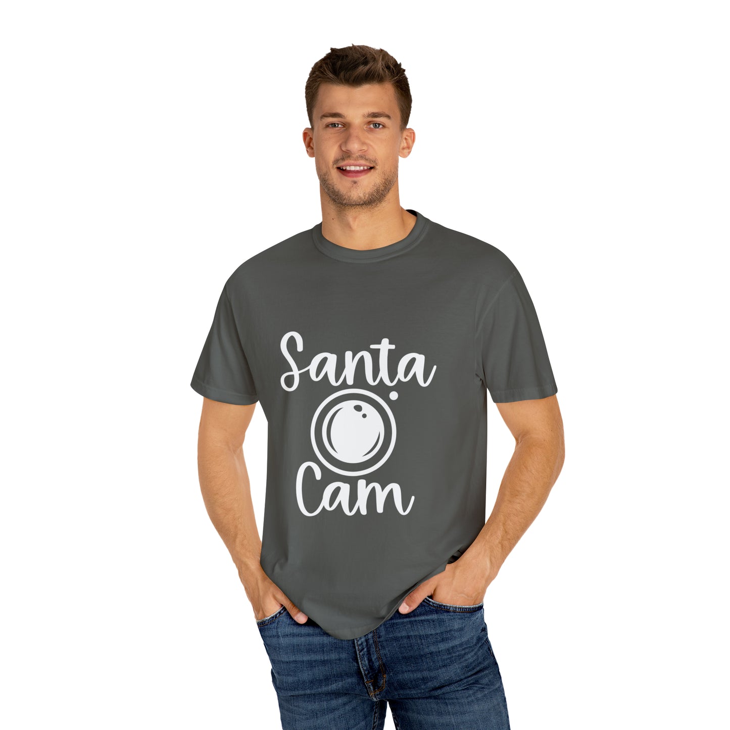 Santa Cam Unisex Garment-Dyed T-shirt image