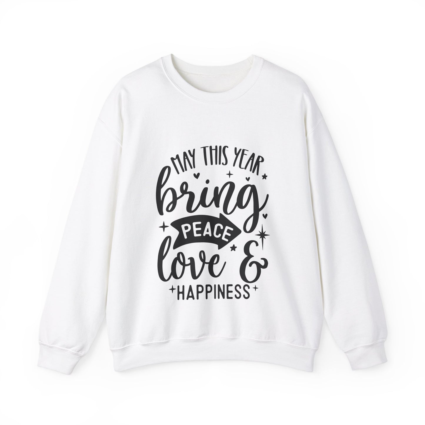 Peace Love & Happiness Unisex Heavy Blend™ Crewneck Sweatshirt