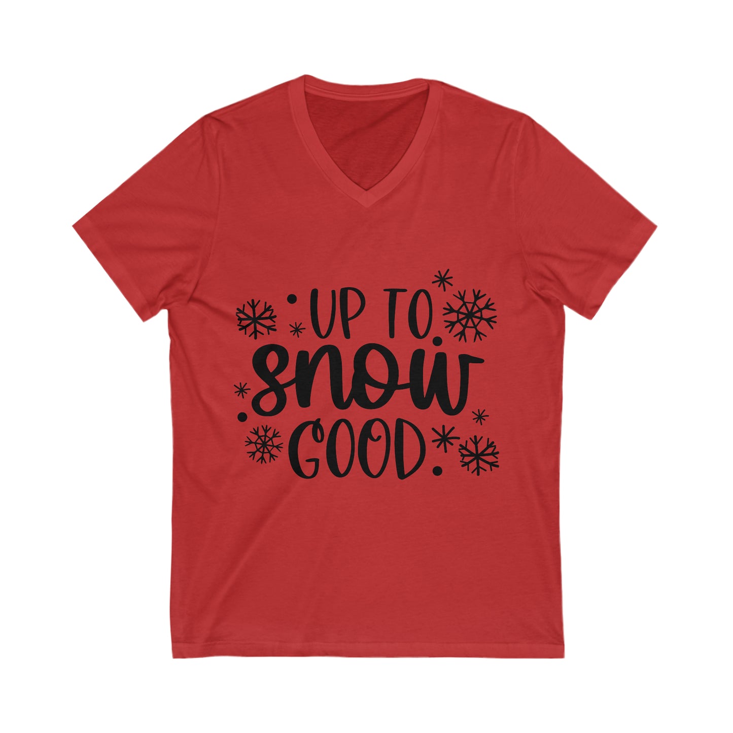 Good Snow Unisex Jersey Short Sleeve V-Neck Tee