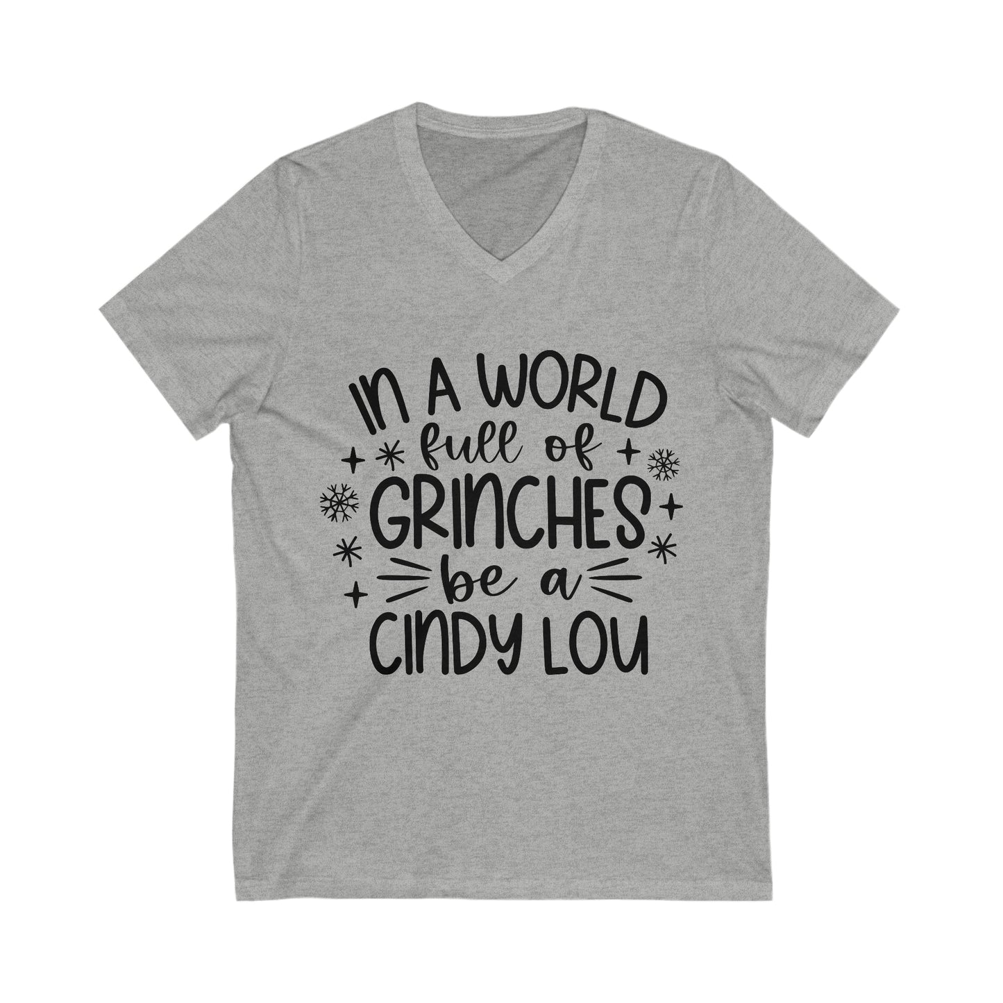 World of Grinches Unisex Jersey Short Sleeve V-Neck Tee