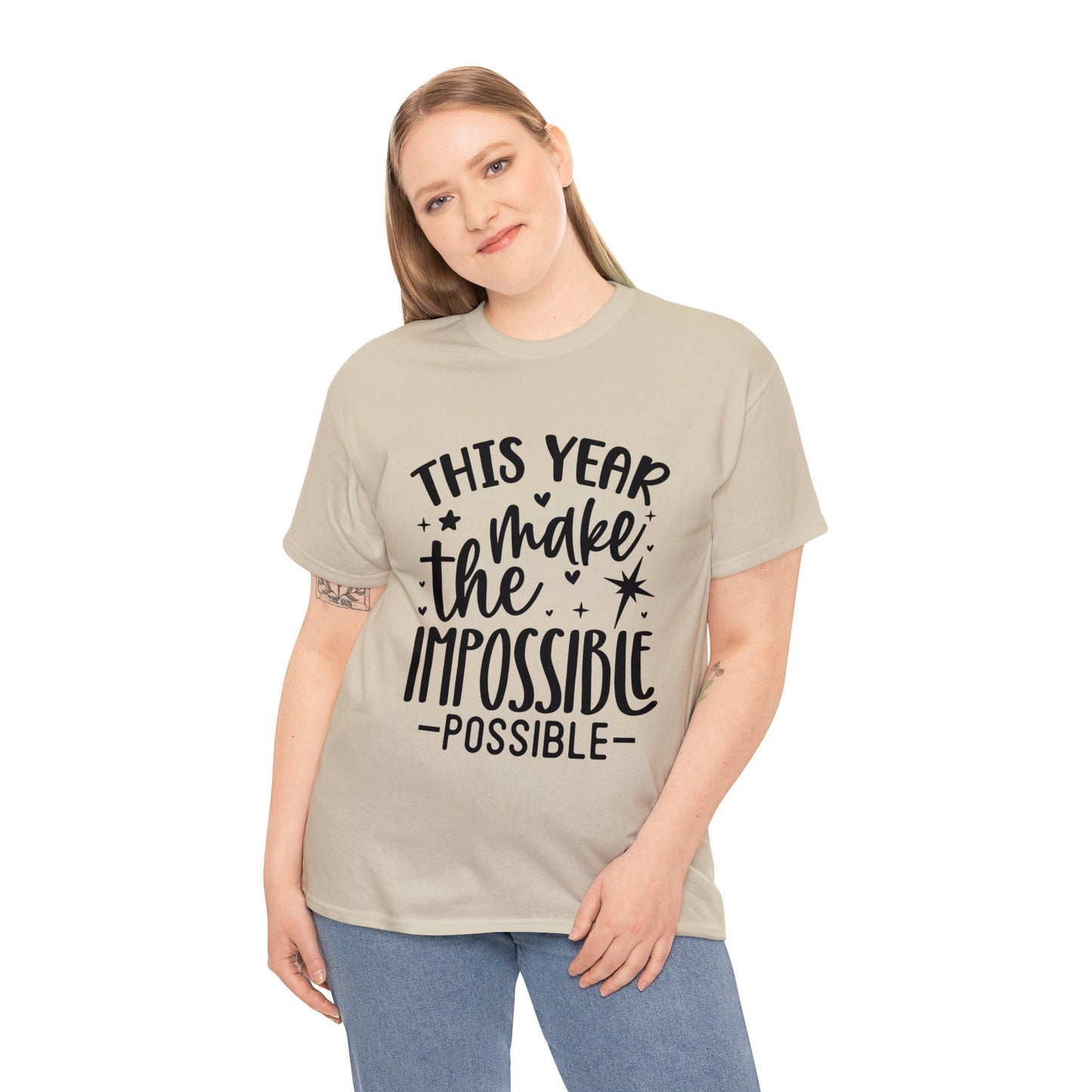 Impossible Possible Unisex Heavy Cotton Tee