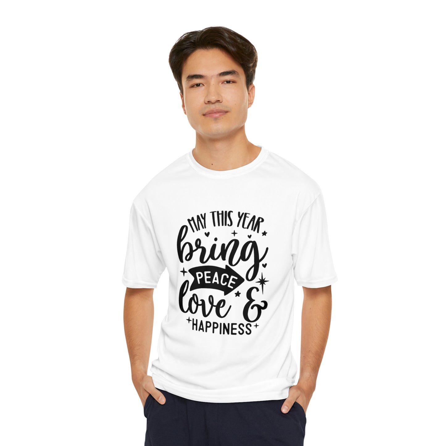 Peace Love & Happiness Men's Performance T-Shirt