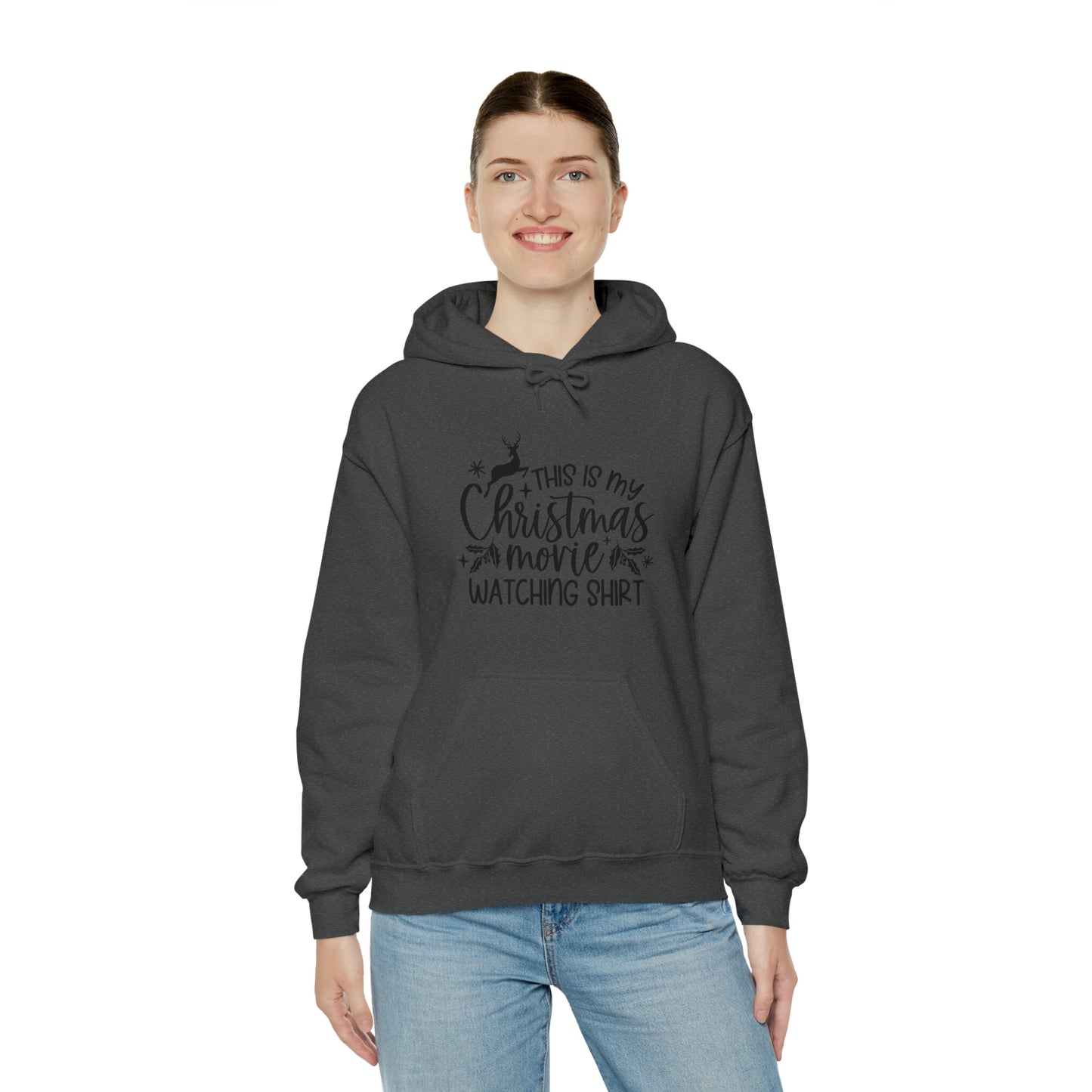 Christmas Movie Watching Unisex Heavy Blend™ Hooded Sweatshirt image