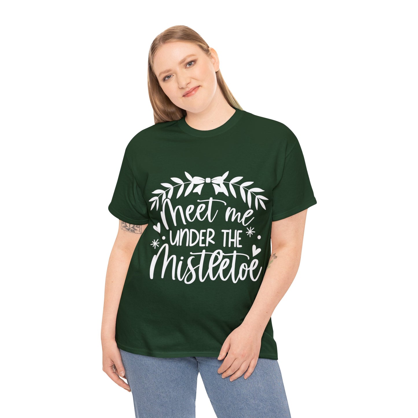 Meet me under Misteetoe Unisex Heavy Cotton Tee