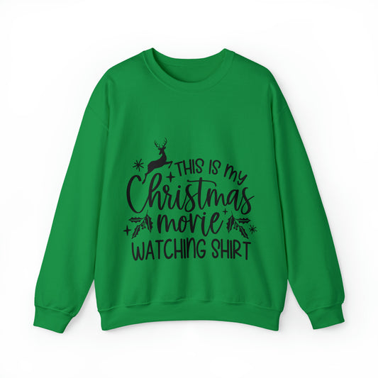 Christmas Movie Watching Unisex Heavy Blend™ Crewneck Sweatshirt image