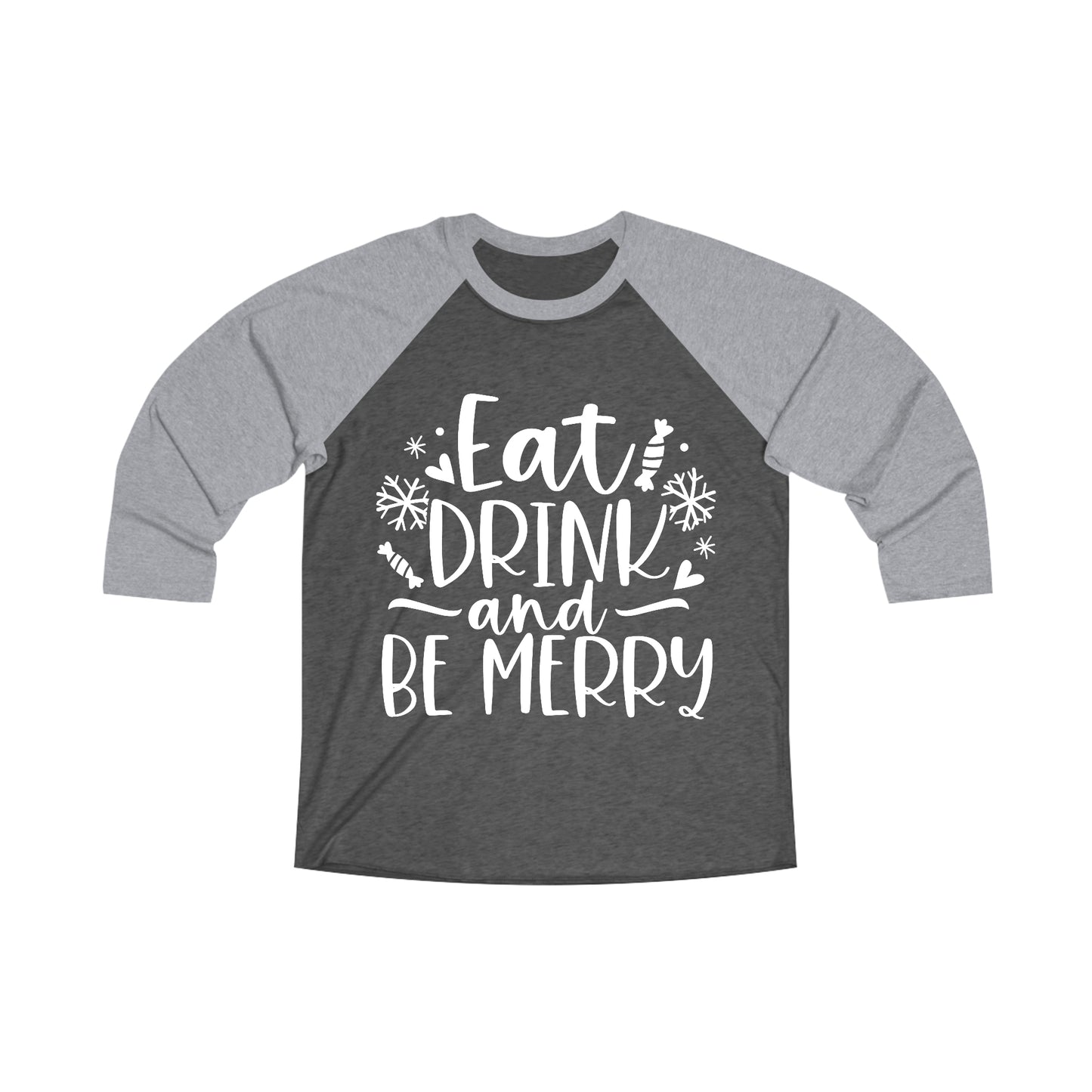 Eat & Drink Unisex Tri-Blend 3\4 Raglan Tee