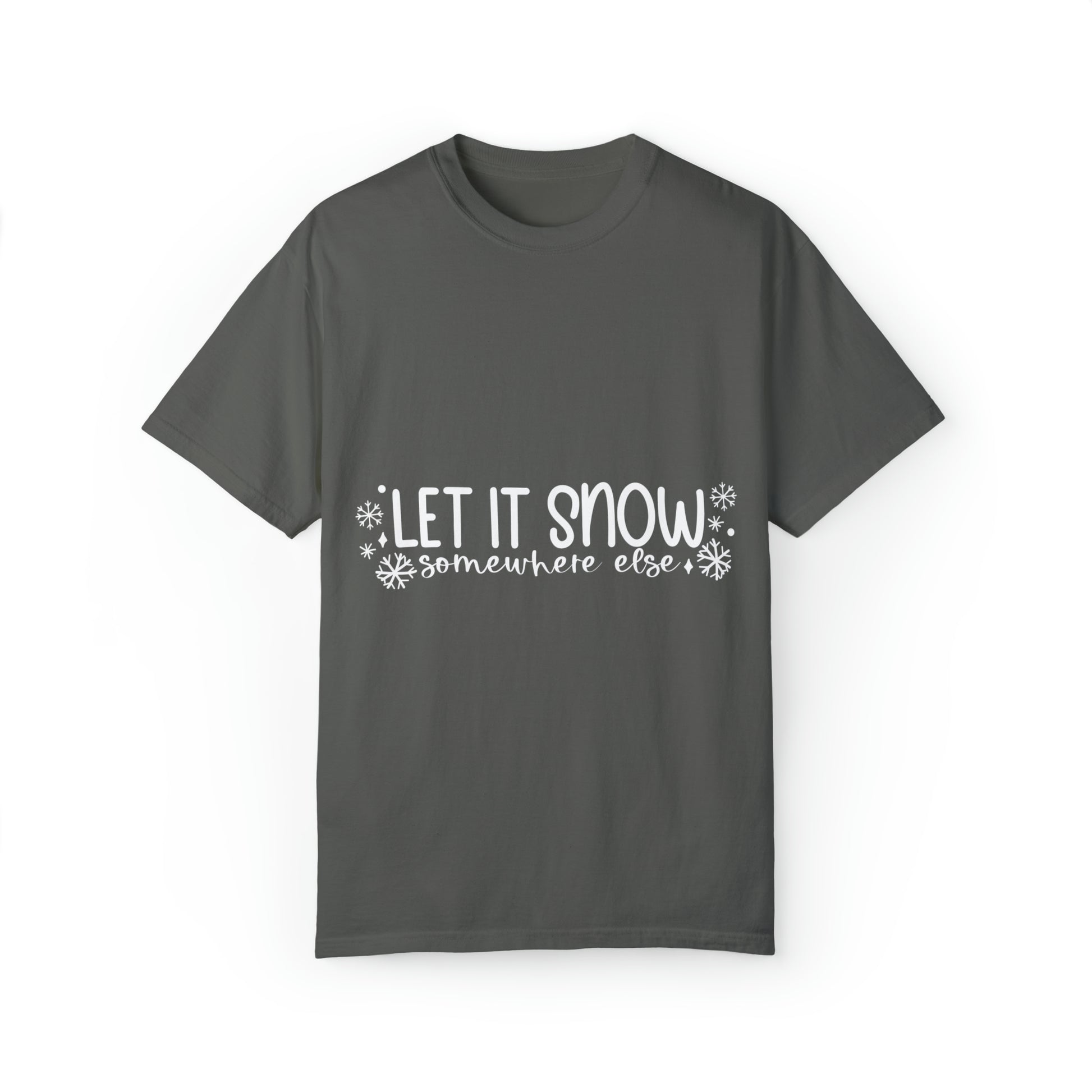 Let it Snow Unisex Garment-Dyed T-shirt image