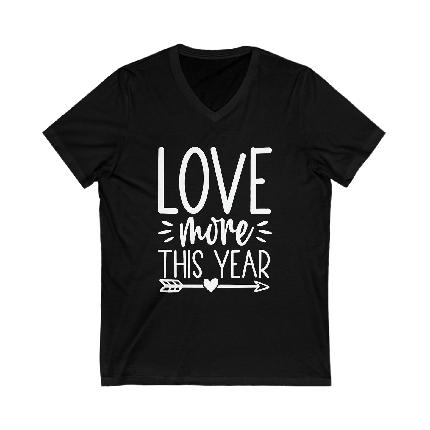 Love More Unisex Jersey Short Sleeve V-Neck Tee