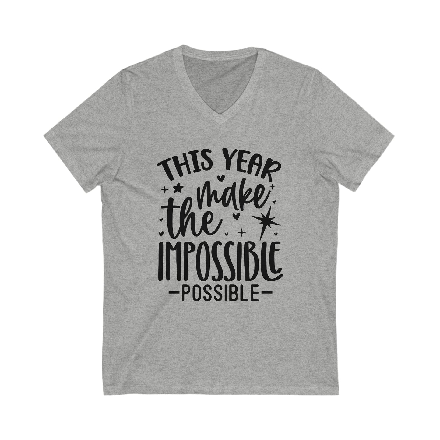 Impossible Possible Unisex Jersey Short Sleeve V-Neck Tee