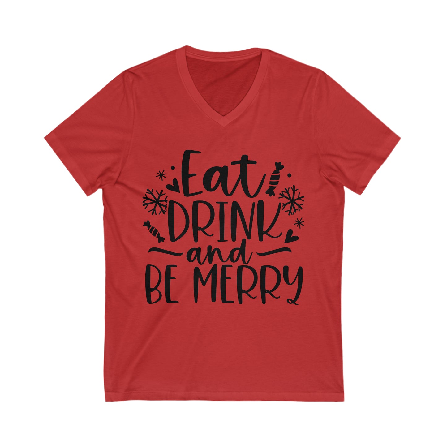 Eat & Drink Unisex Jersey Short Sleeve V-Neck Tee