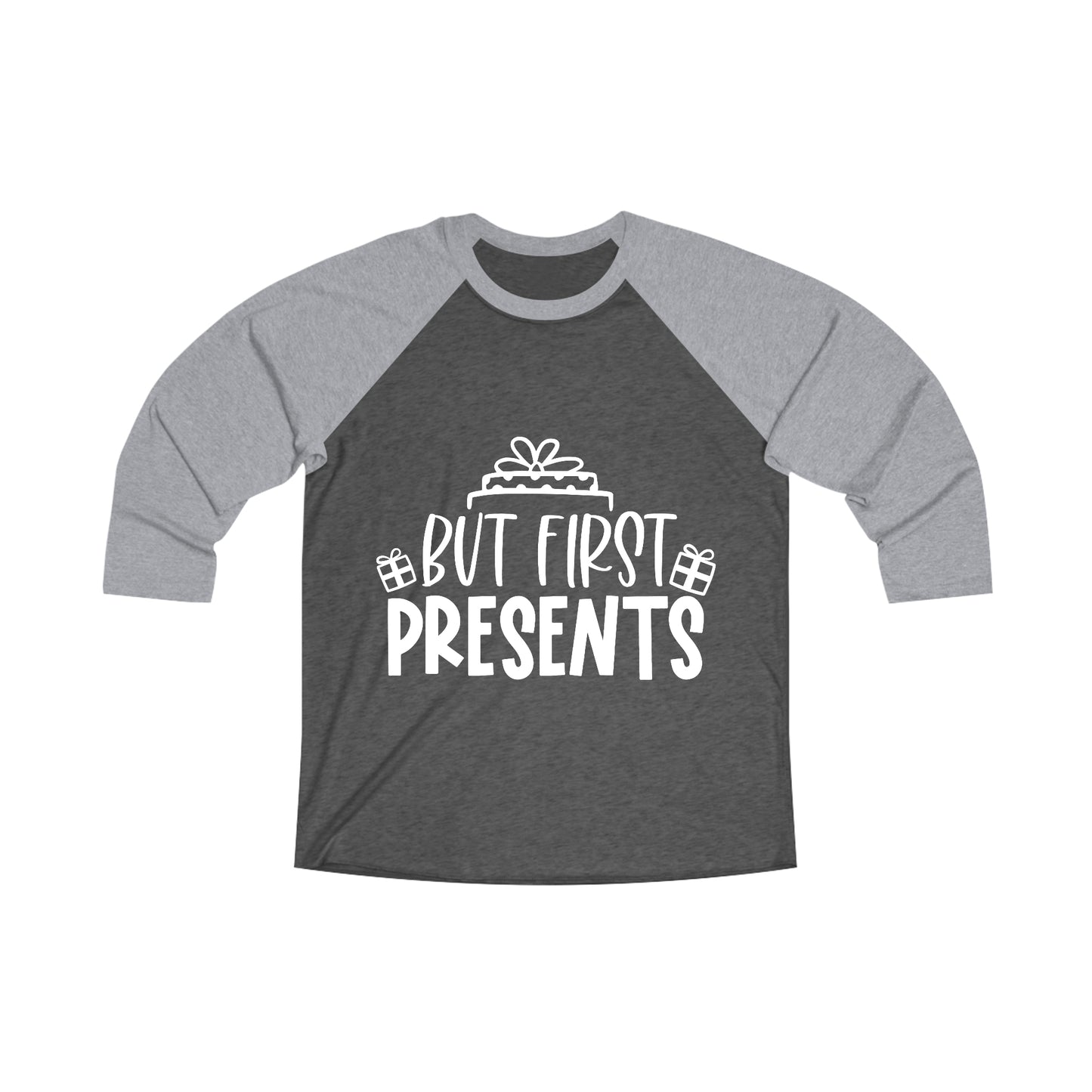 Presents First Unisex Tri-Blend 3\4 Raglan Tee