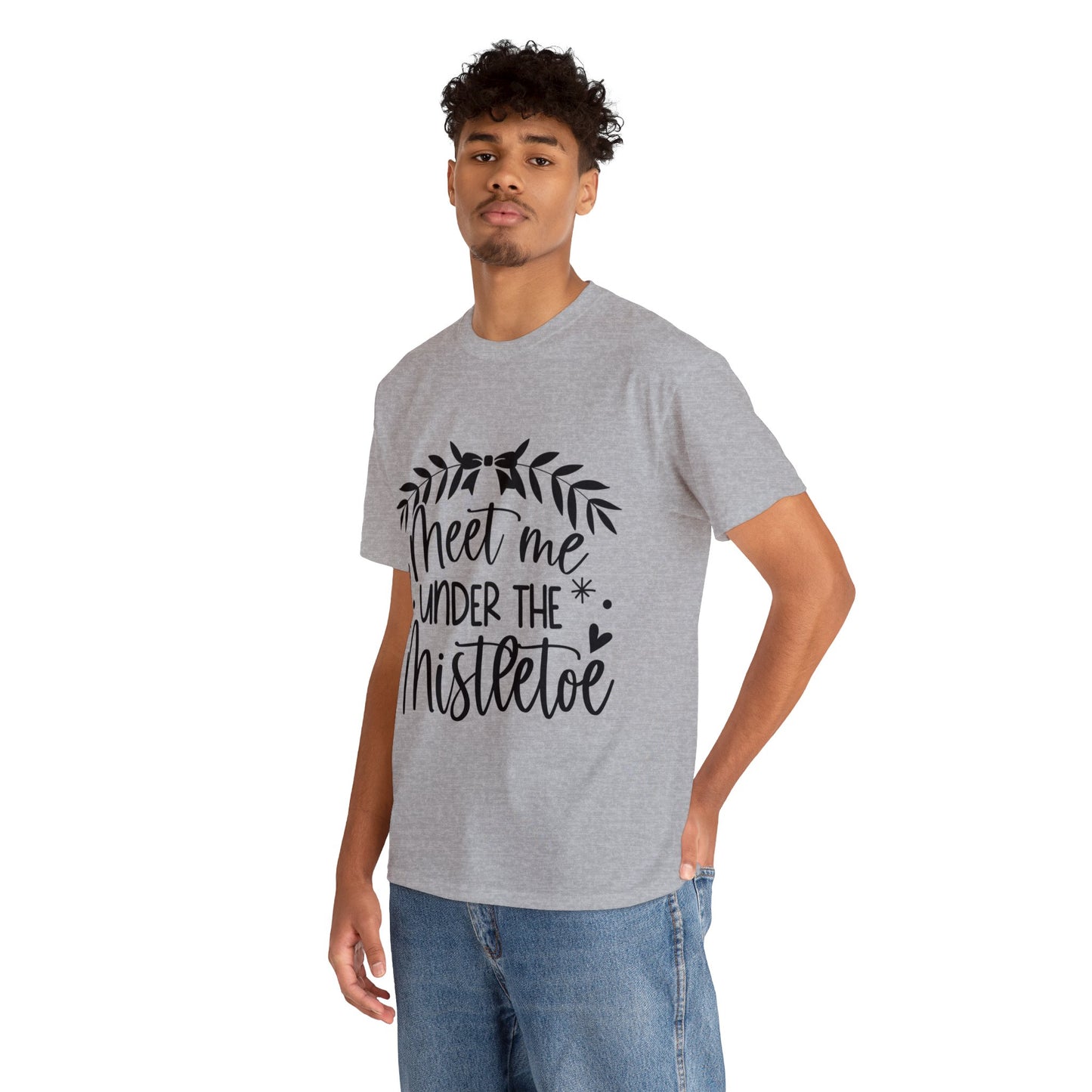 Meet me under Misteetoe Unisex Heavy Cotton Tee