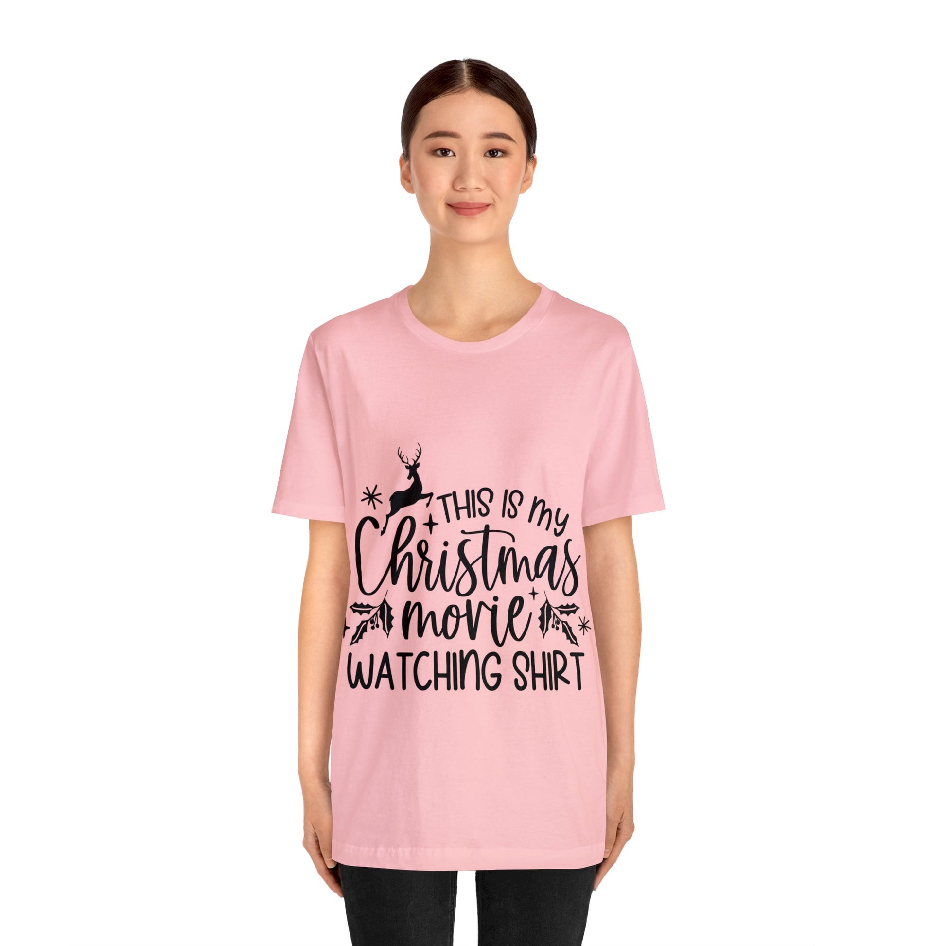 Christmas Movie Watching Unisex Jersey Short Sleeve Tee image