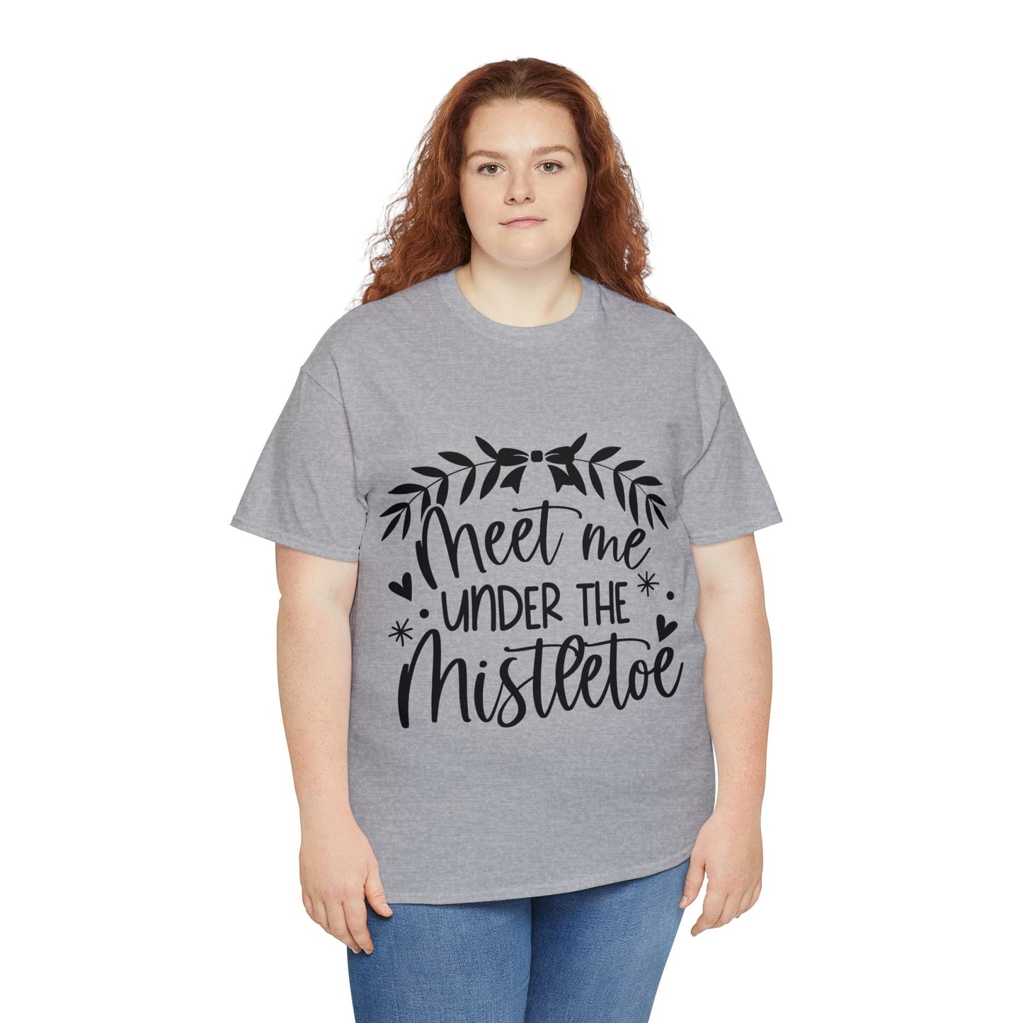 Meet me under Misteetoe Unisex Heavy Cotton Tee