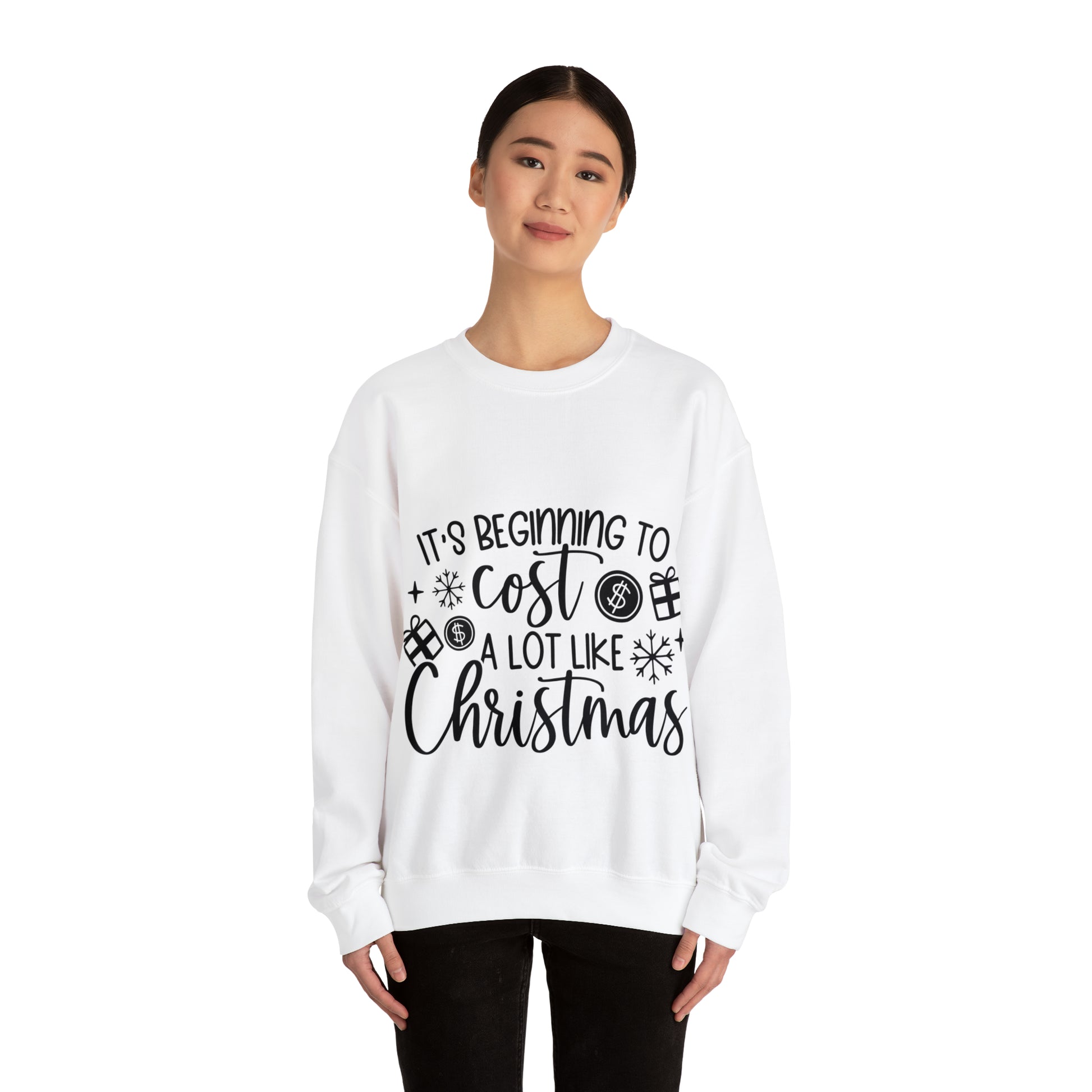 Beginning to Cost a lot like Christmas Unisex Heavy Blend™ Crewneck Sweatshirt image