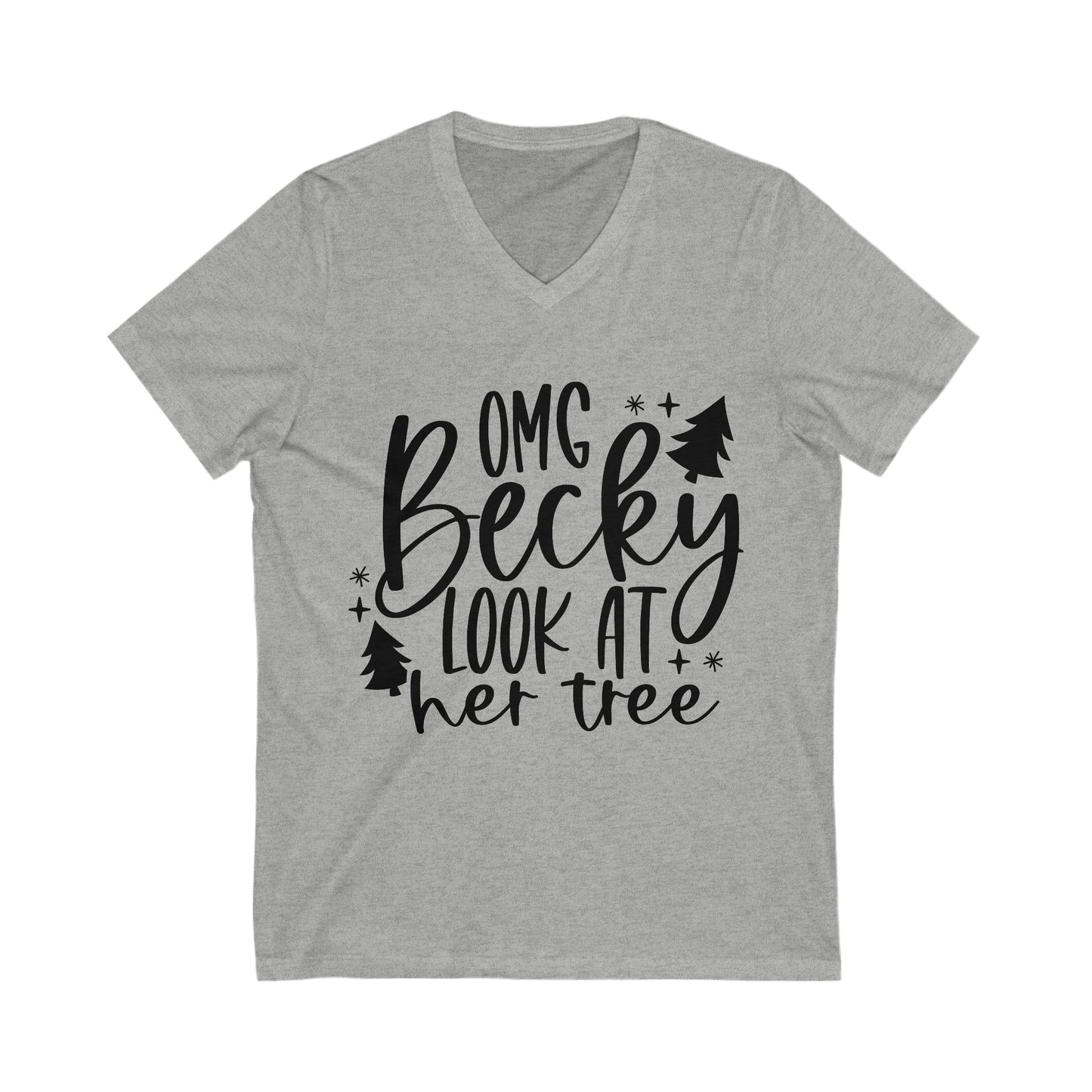 Becky Unisex Jersey Short Sleeve V-Neck Tee