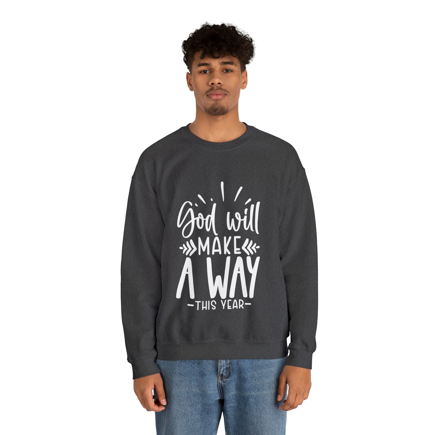 God Will Make a Way Unisex Heavy Blend™ Crewneck Sweatshirt