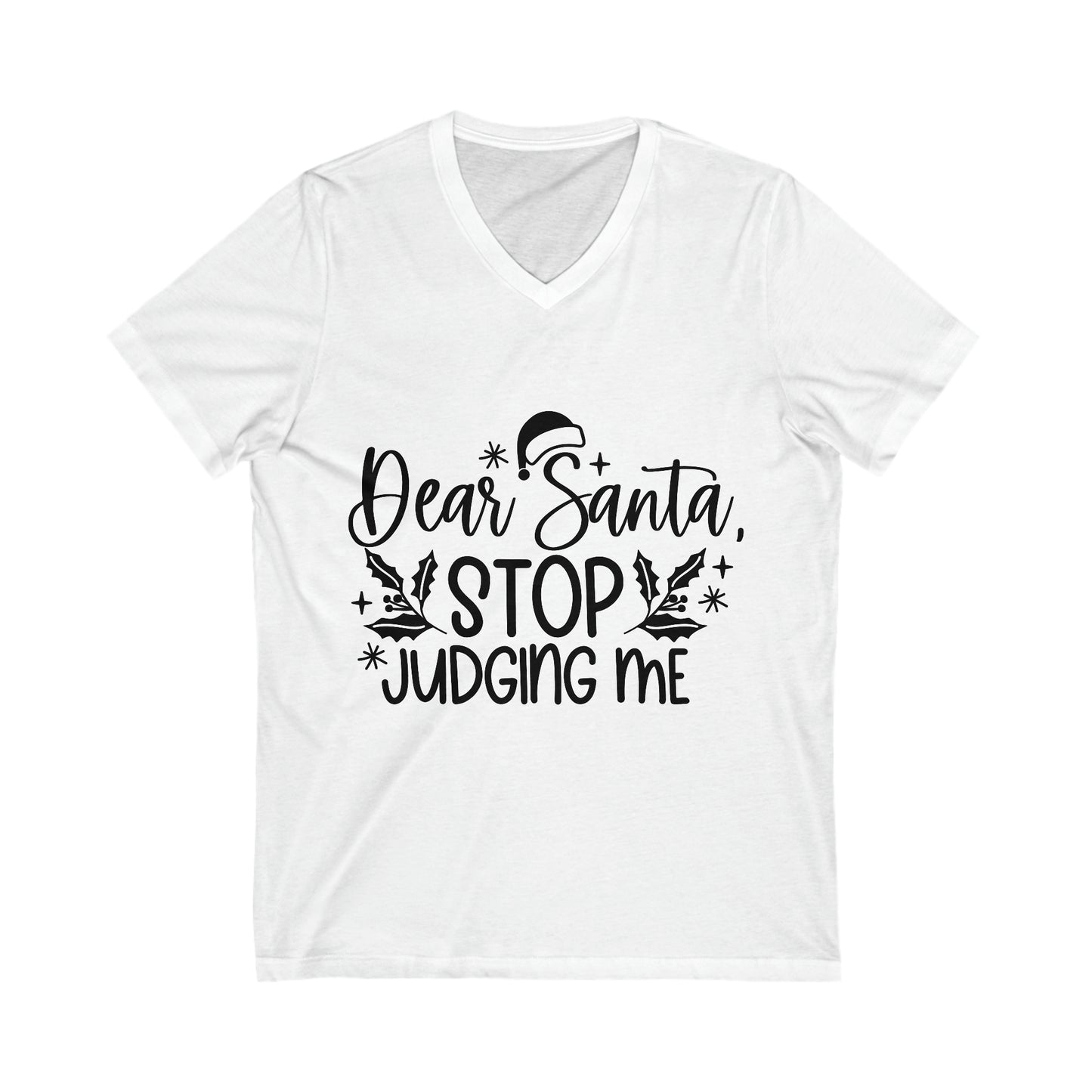 Stop Judging Unisex Jersey Short Sleeve V-Neck Tee