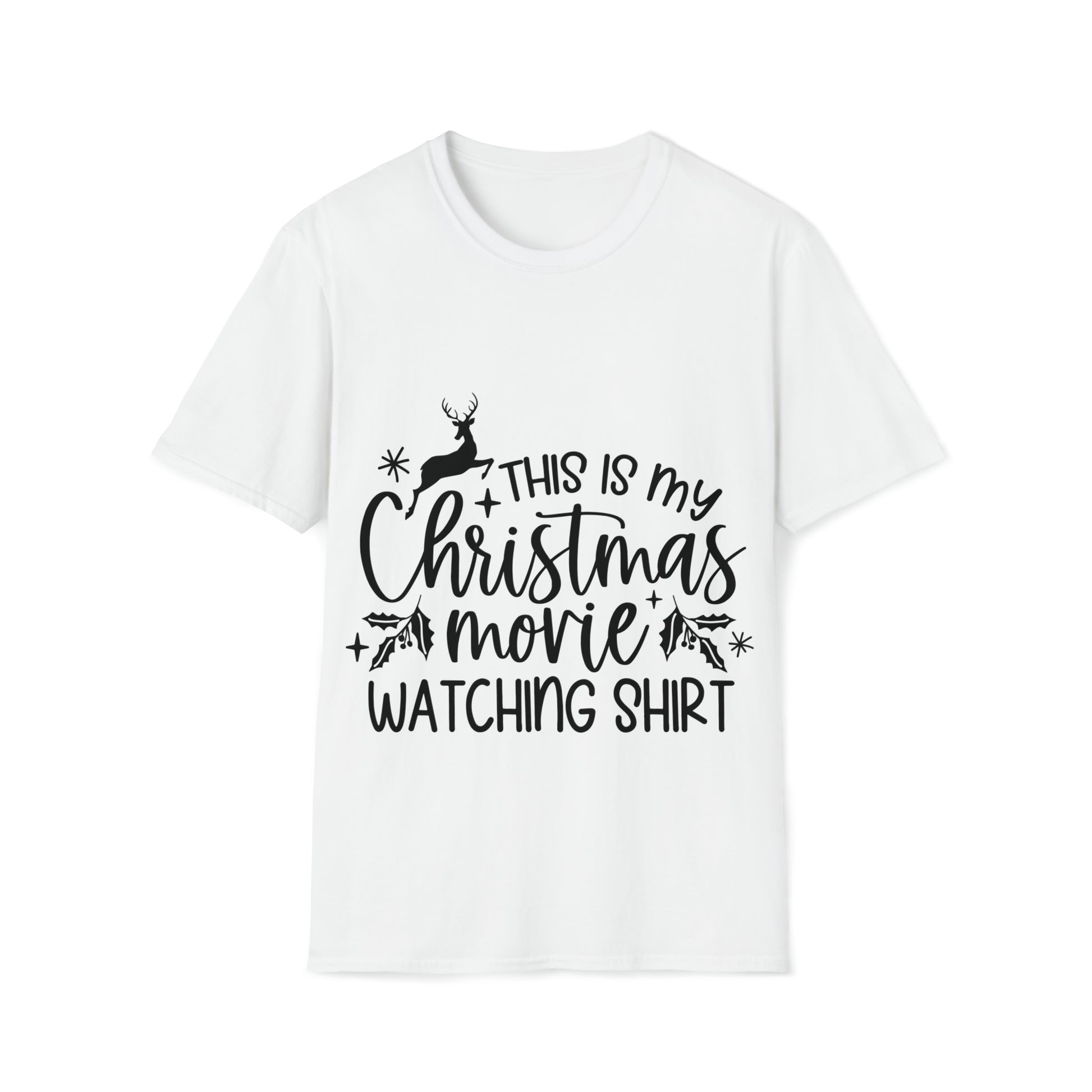 Christmas Movie Watching Unisex Softstyle T-Shirt image