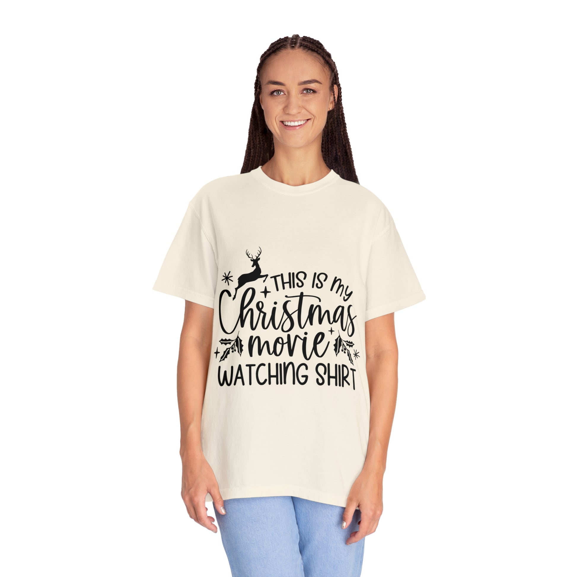 Christmas Movie Unisex Garment-Dyed T-shirt image