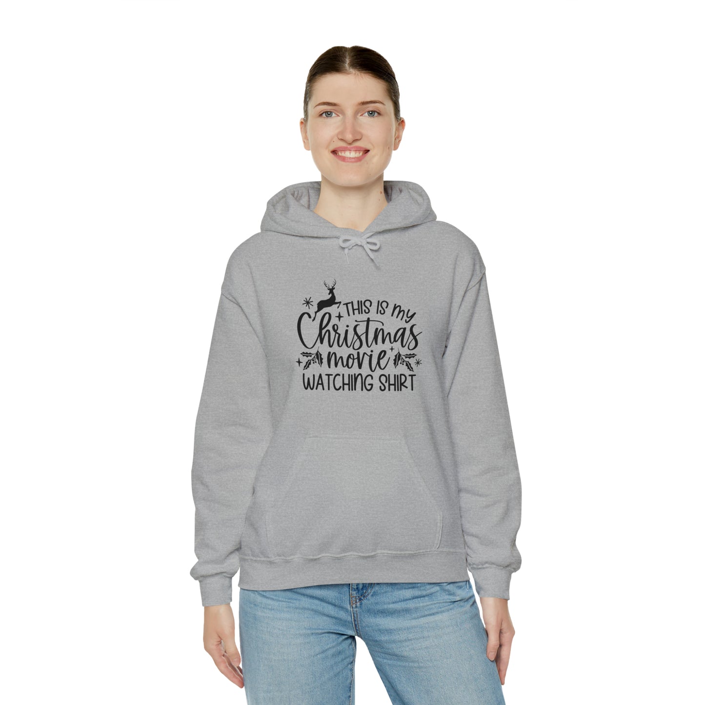 Christmas Movie Watching Unisex Heavy Blend™ Hooded Sweatshirt image