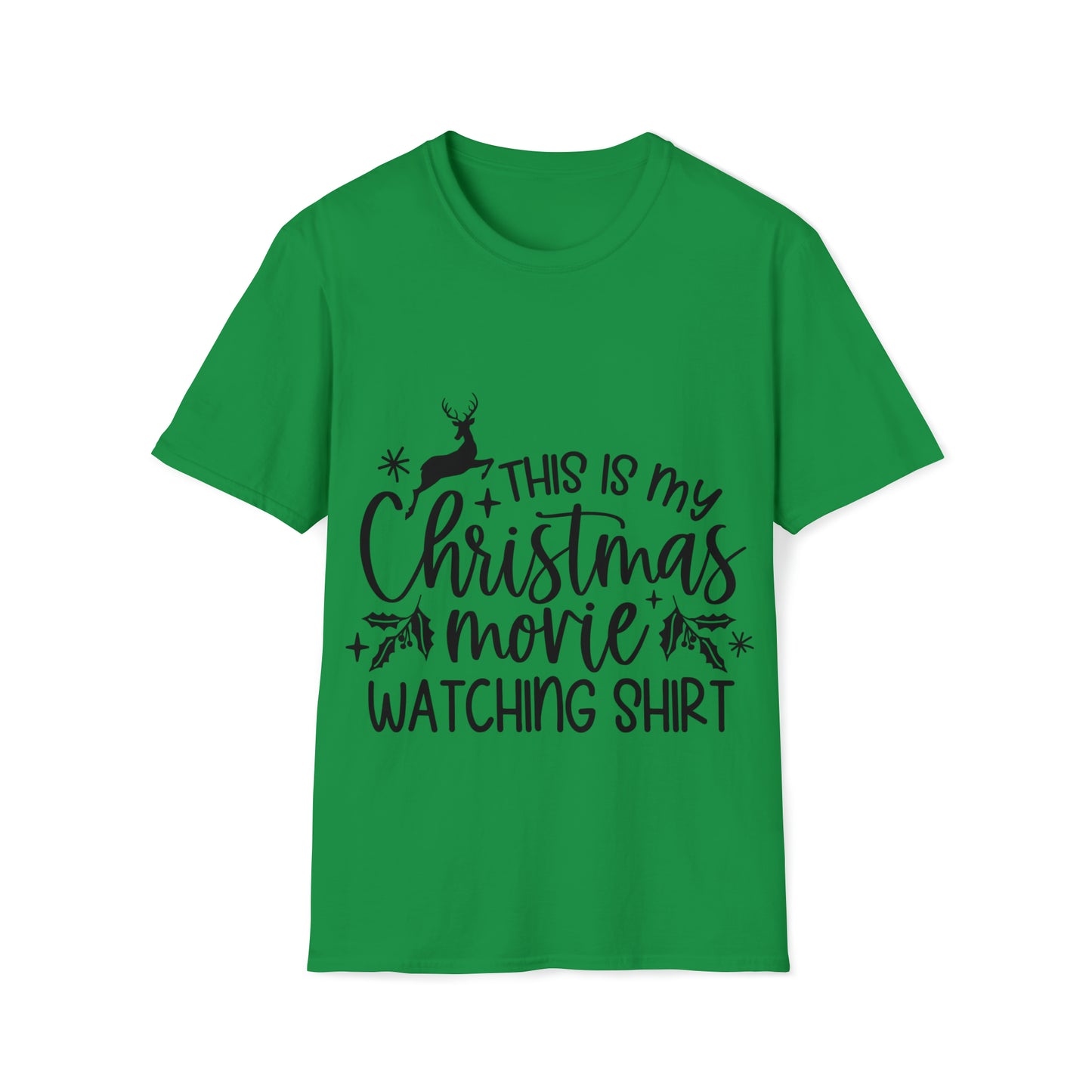 Christmas Movie Watching Unisex Softstyle T-Shirt image