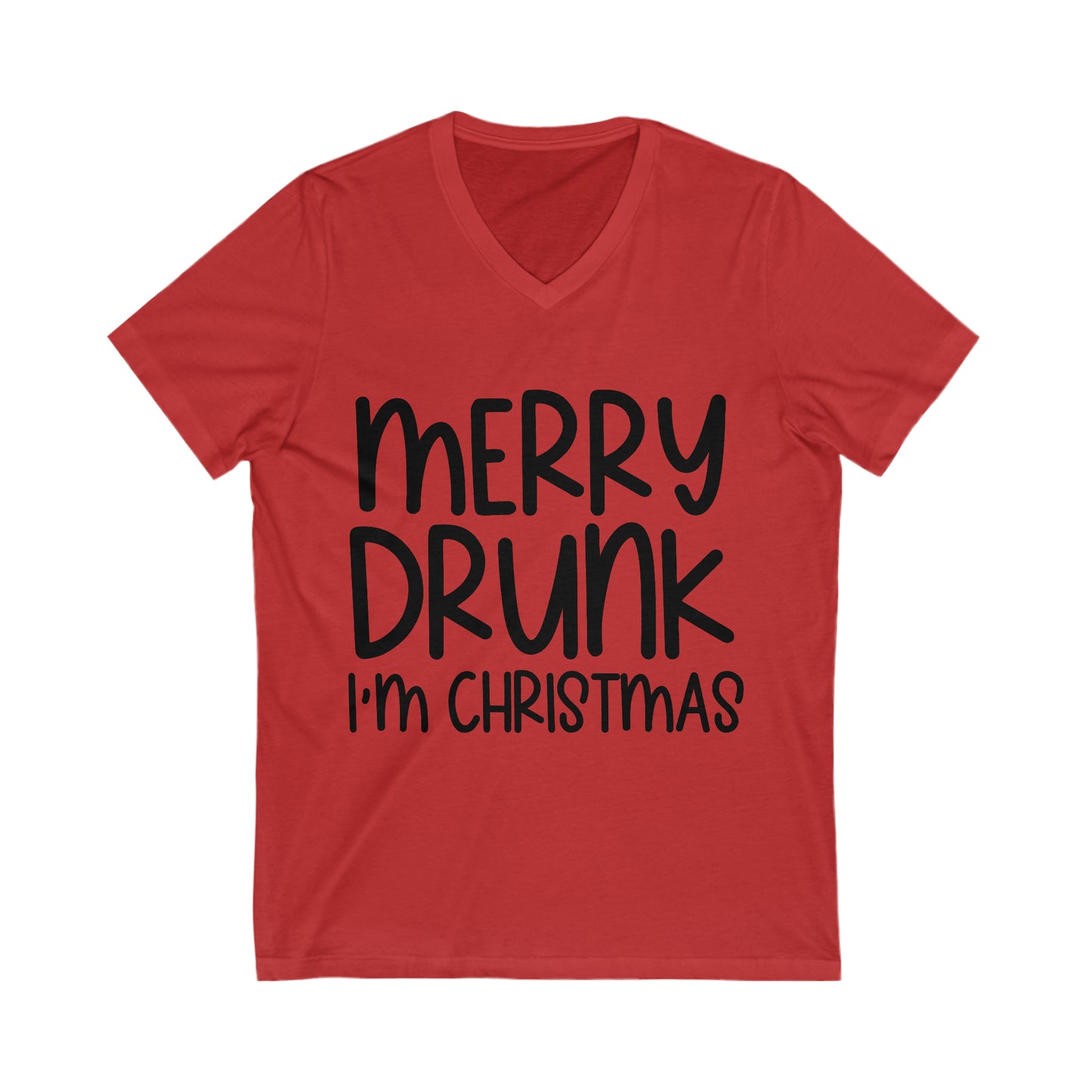 Merry Drunk Unisex Jersey Short Sleeve V-Neck Tee