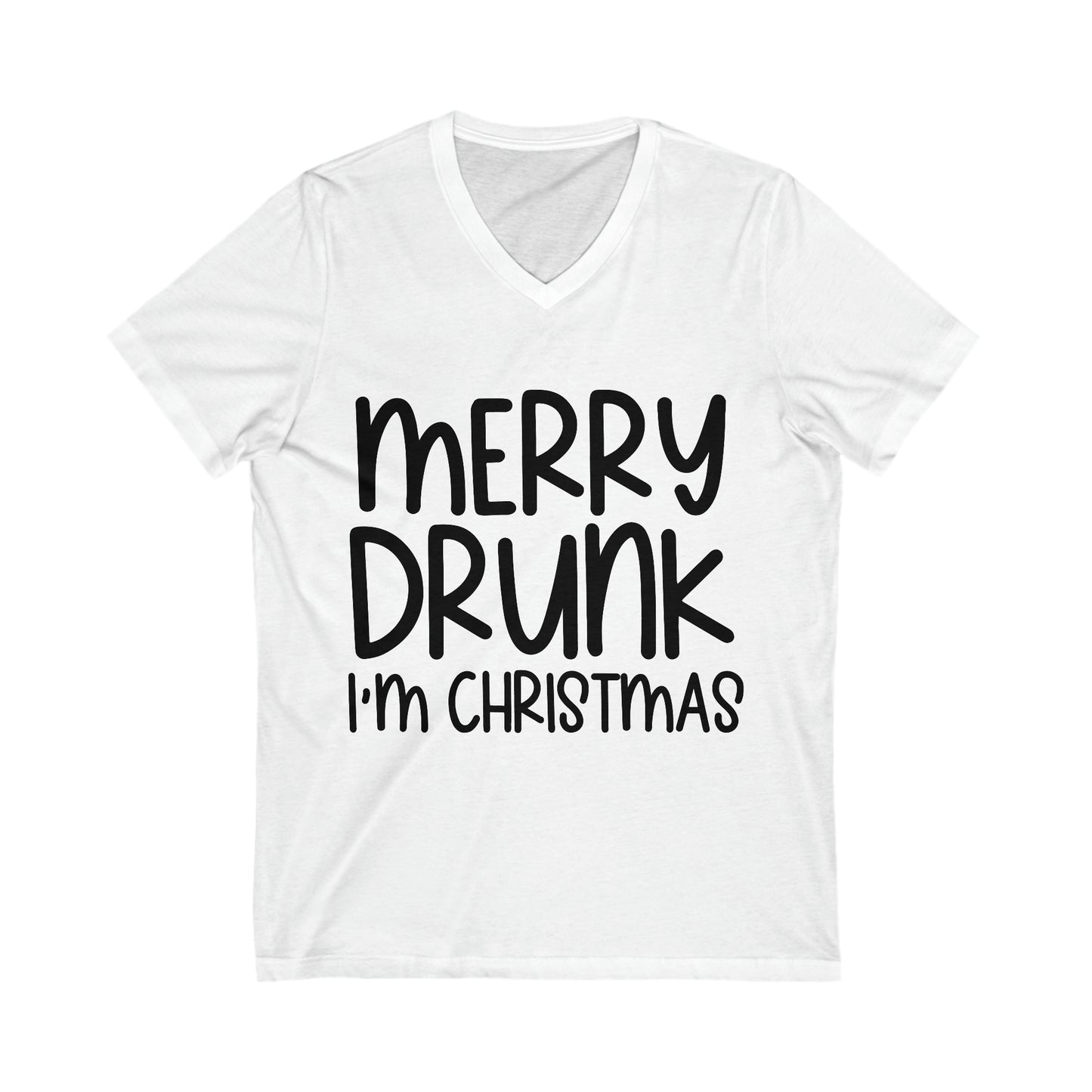 Merry Drunk Unisex Jersey Short Sleeve V-Neck Tee