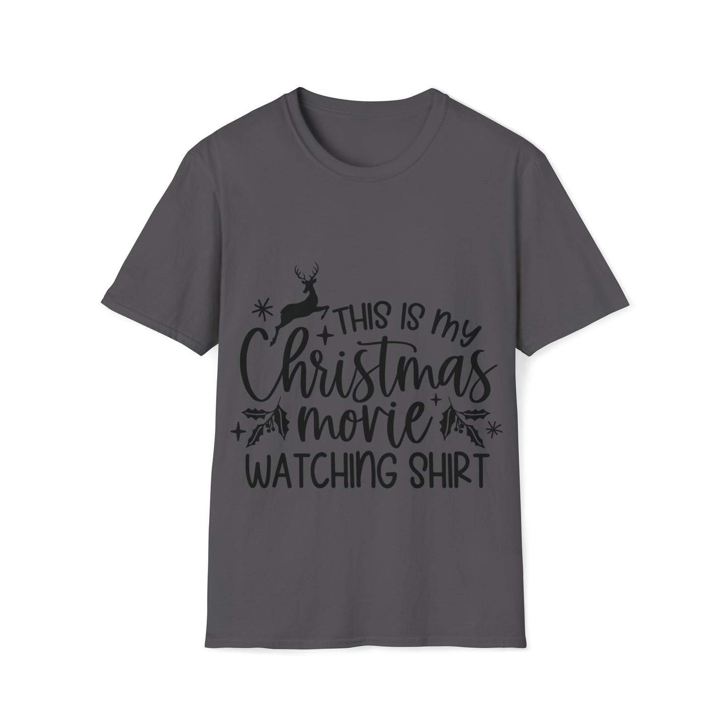 Christmas Movie Watching Unisex Softstyle T-Shirt image