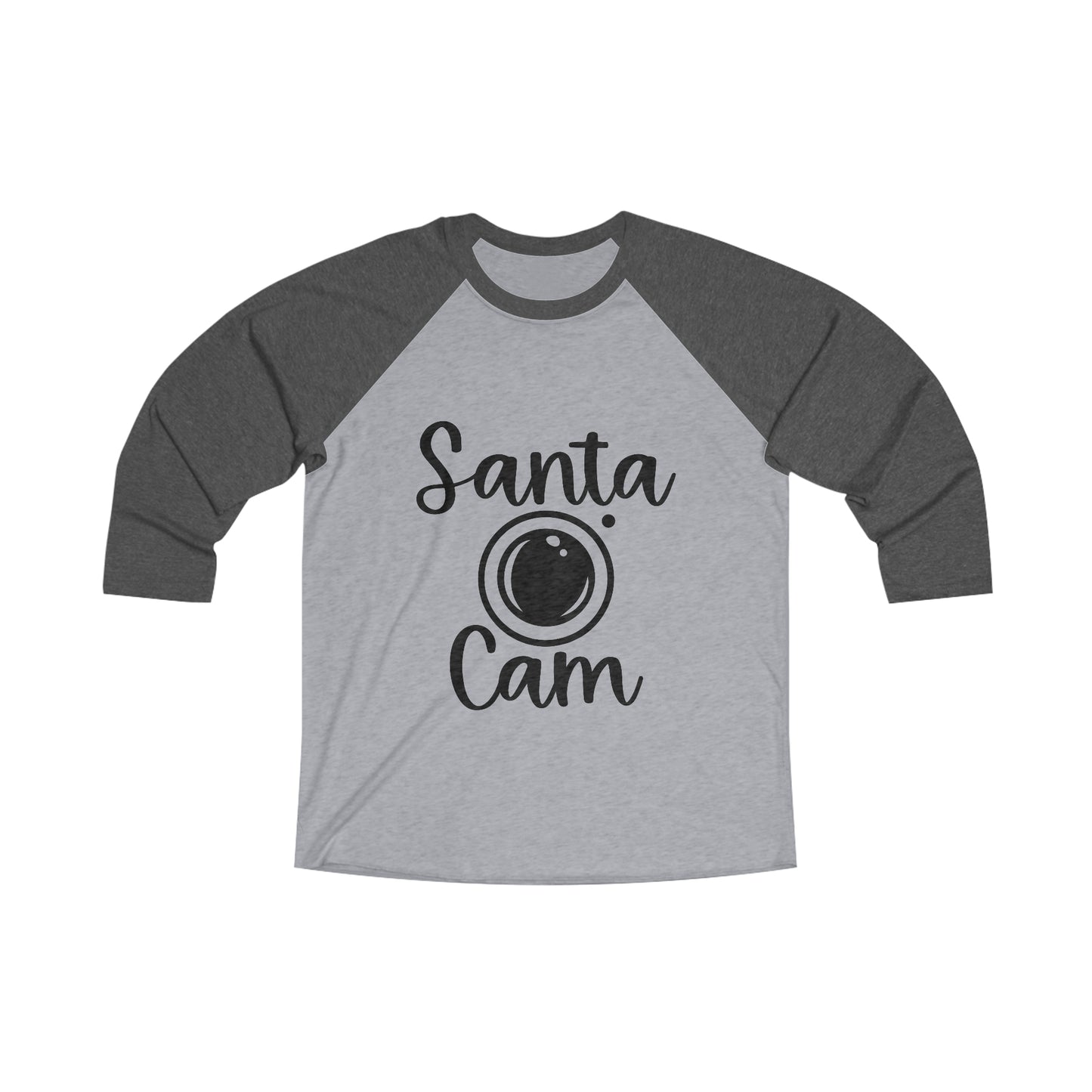 Santa Cam Unisex Tri-Blend 3\4 Raglan Tee image