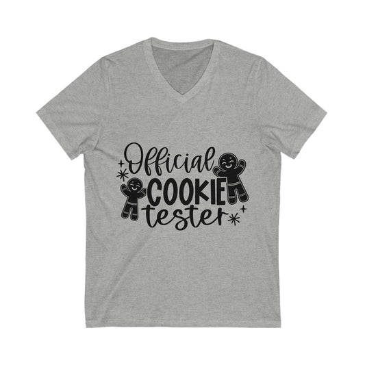 Official Cookie Teseter Unisex Jersey Short Sleeve V-Neck Tee