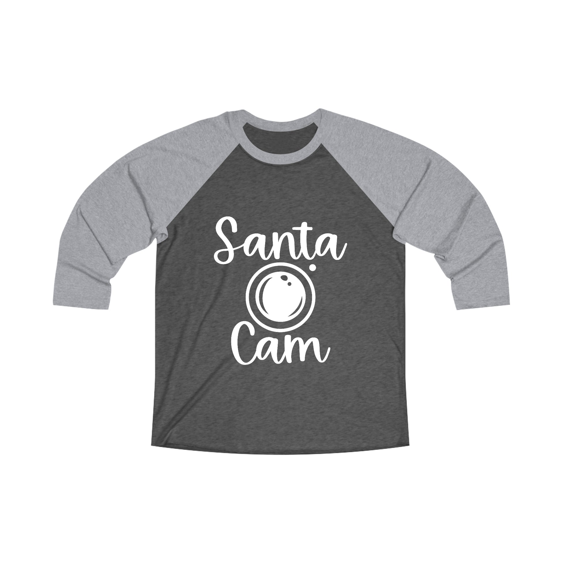 Santa Cam Unisex Tri-Blend 3\4 Raglan Tee image