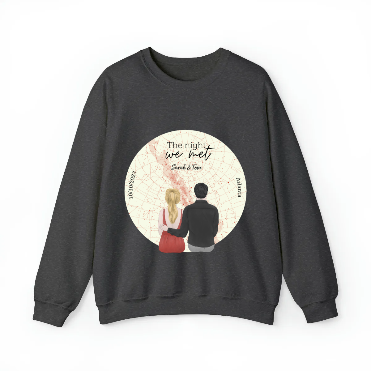 The Night We Met Valentine's Personalized Unisex Heavy Blend™ Crewneck Sweatshirt