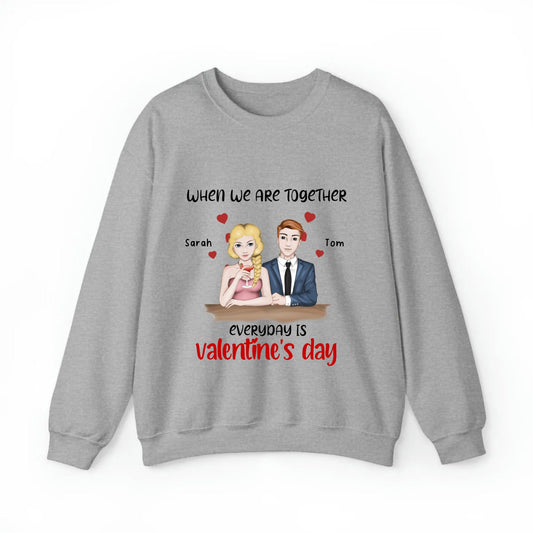 Everyday is Valentine's Day Personalized Unisex Heavy Blend™ Crewneck Sweatshirt