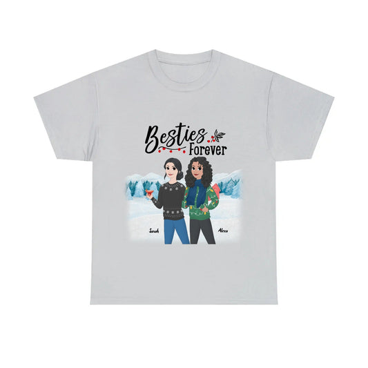 Besties Forever Personalized Unisex Heavy Cotton Tee